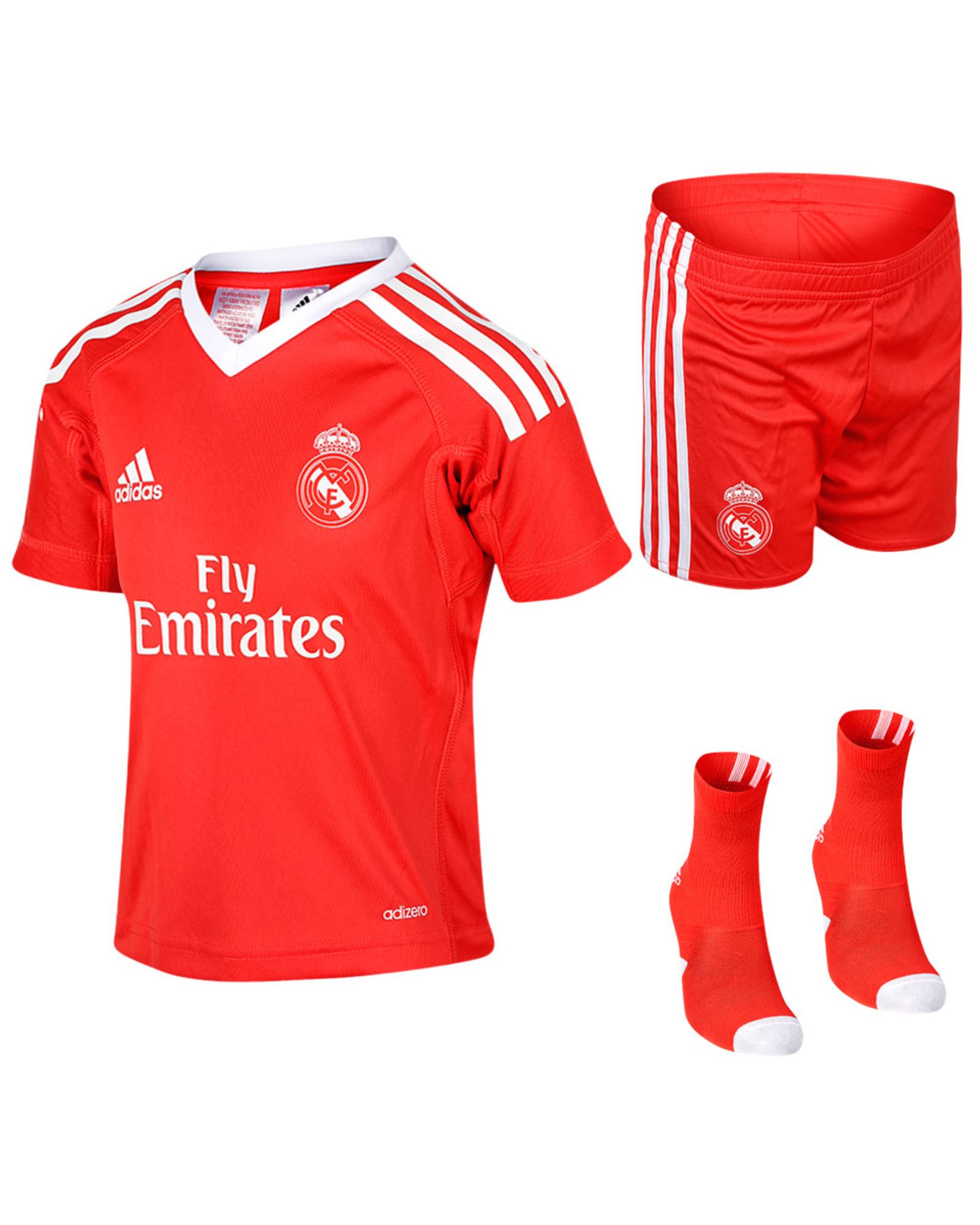 Conjunto 2ª Real Madrid 2017/2018 Portero Junior Rojo - Fútbol Factory