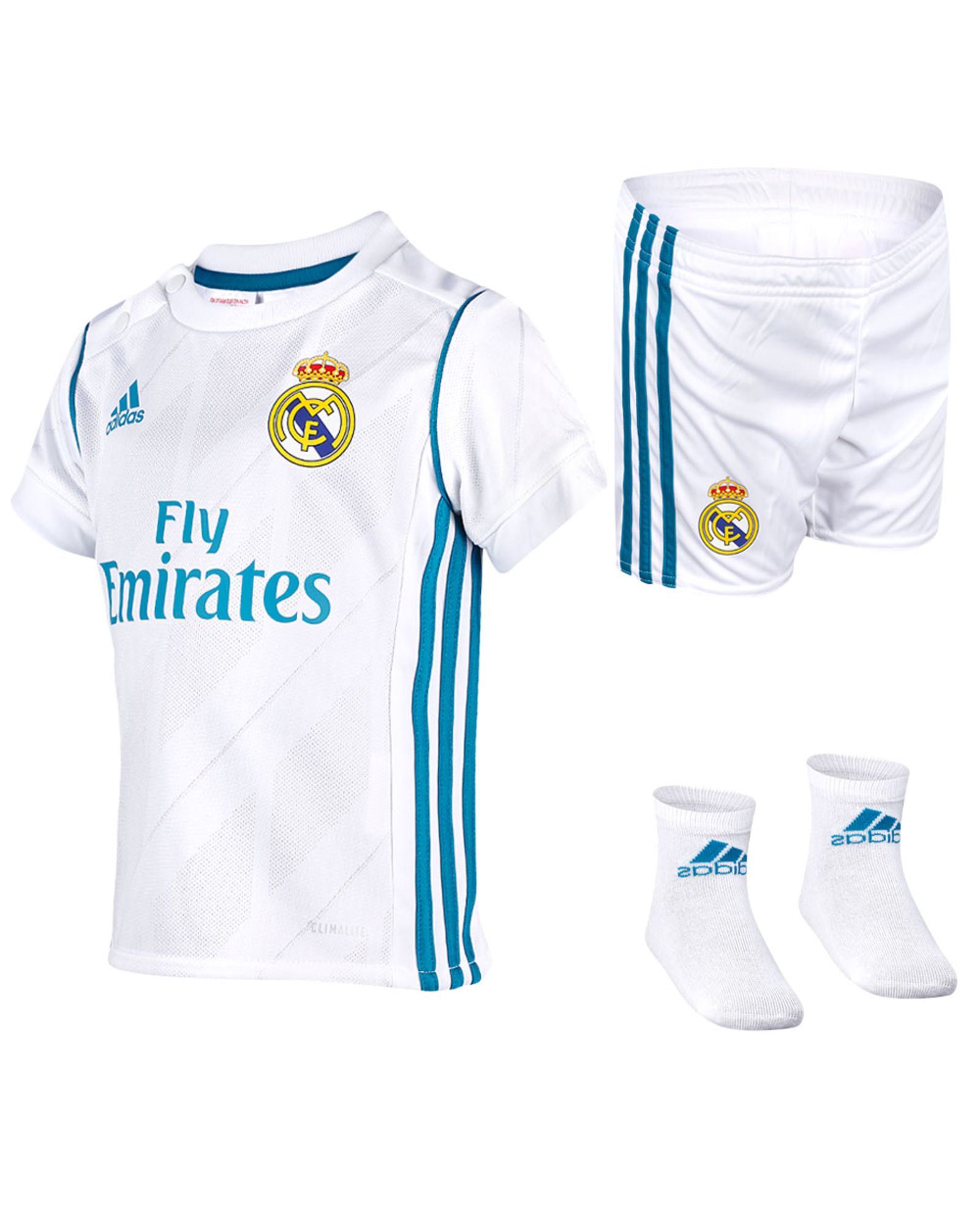 Conjunto 1ª Real Madrid 2017/2018 Bebé - Fútbol Factory