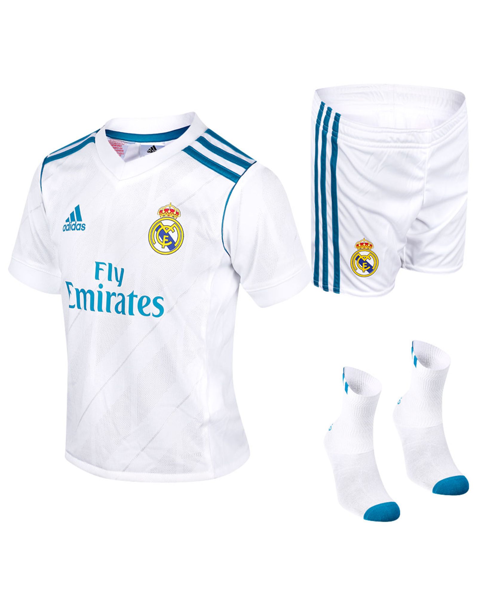 Conjunto 1ª Real Madrid 2017/2018 Infantil - Fútbol Factory