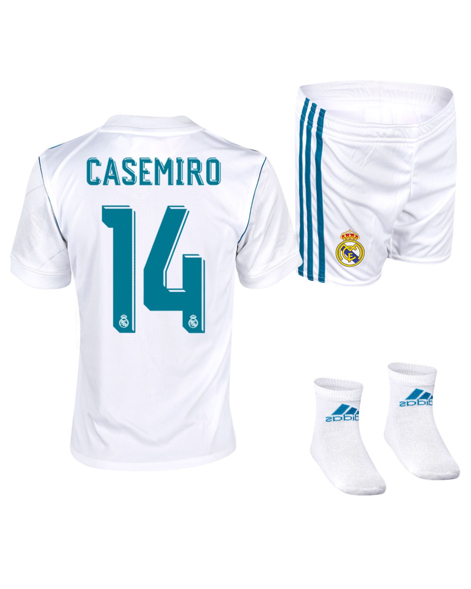 Conjunto 1ª Real Madrid 2017/2018 Casemiro Bebé - Fútbol Factory