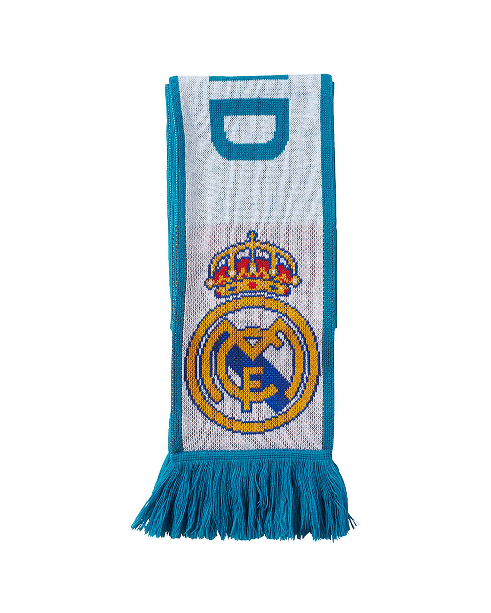 Bufanda Real Madrid 2017/2018 Blanco Azul - Fútbol Factory