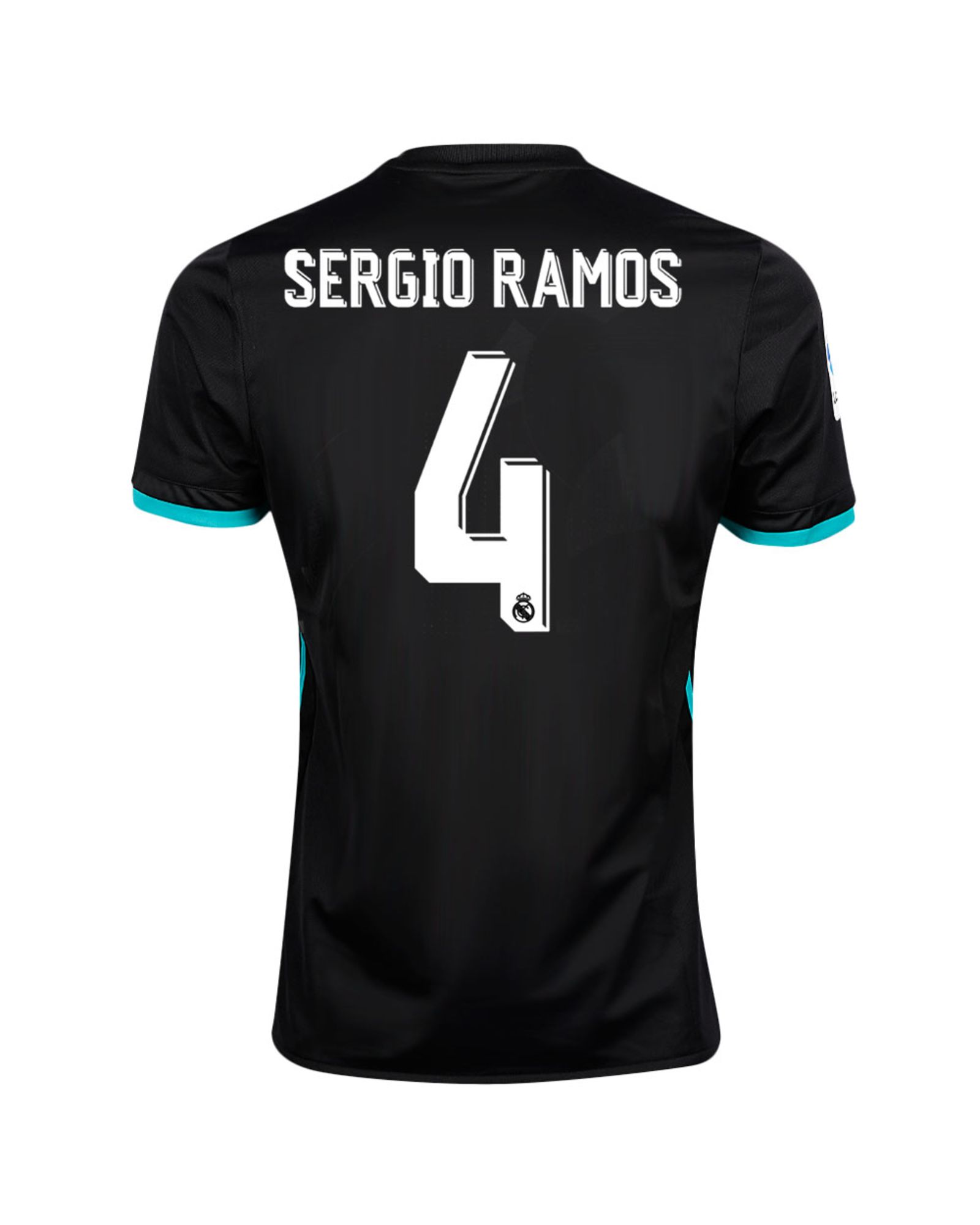 Camiseta 2ª Real Madrid 2017/2018 LaLiga Sergio Ramos Negro - Fútbol Factory