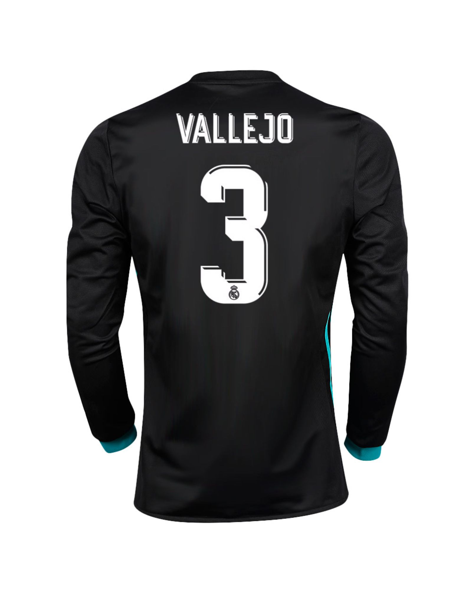 Camiseta 2ª Real Madrid 2017/2018 Vallejo Manga Larga Negro - Fútbol Factory