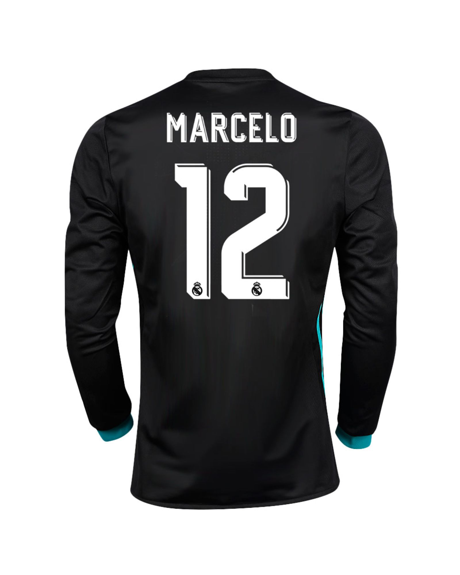 Camiseta 2ª Real Madrid 2017/2018 Marcelo Manga Larga Negro - Fútbol Factory