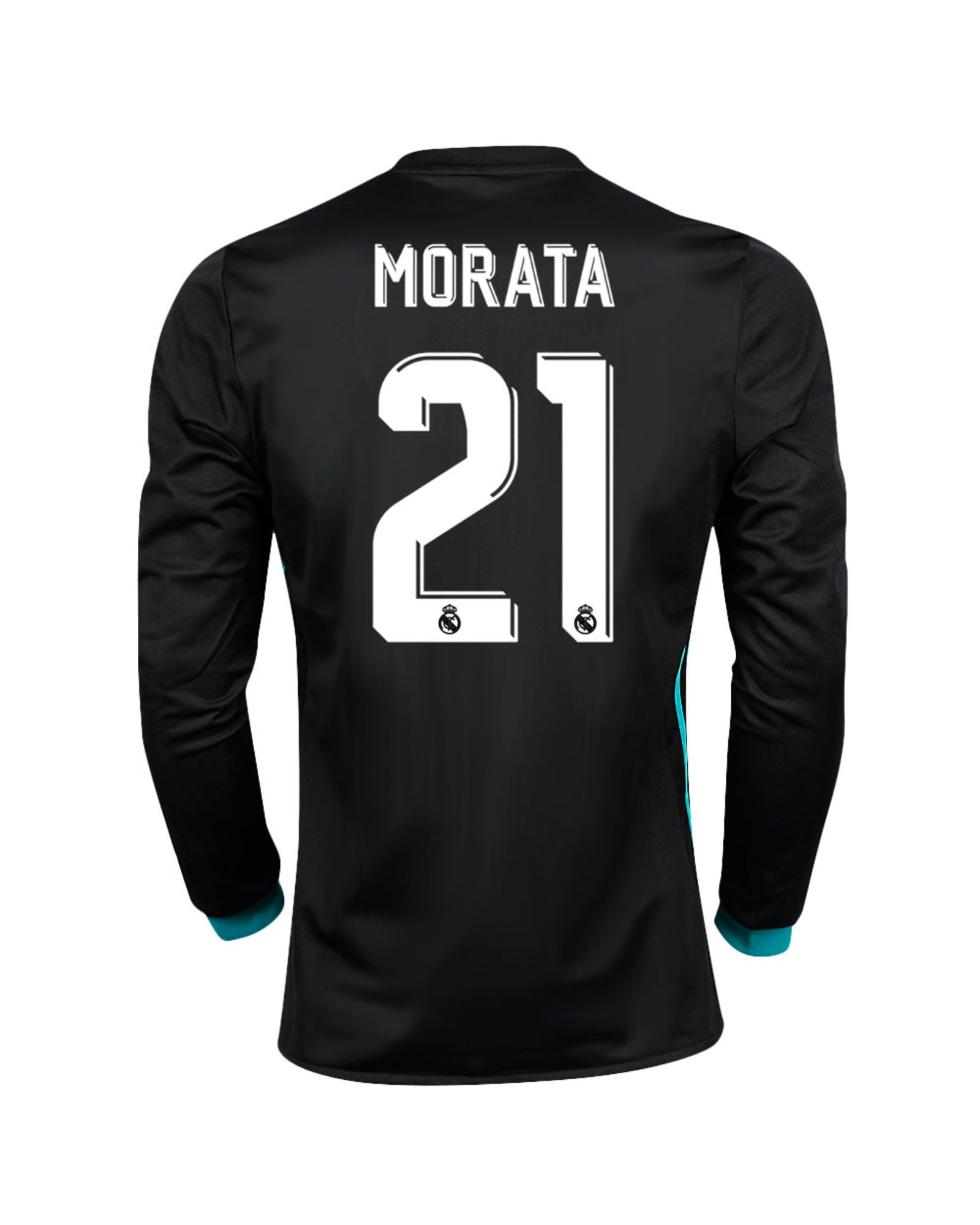 Camiseta 2ª Real Madrid 2017/2018 Morata Manga Larga Negro - Fútbol Factory