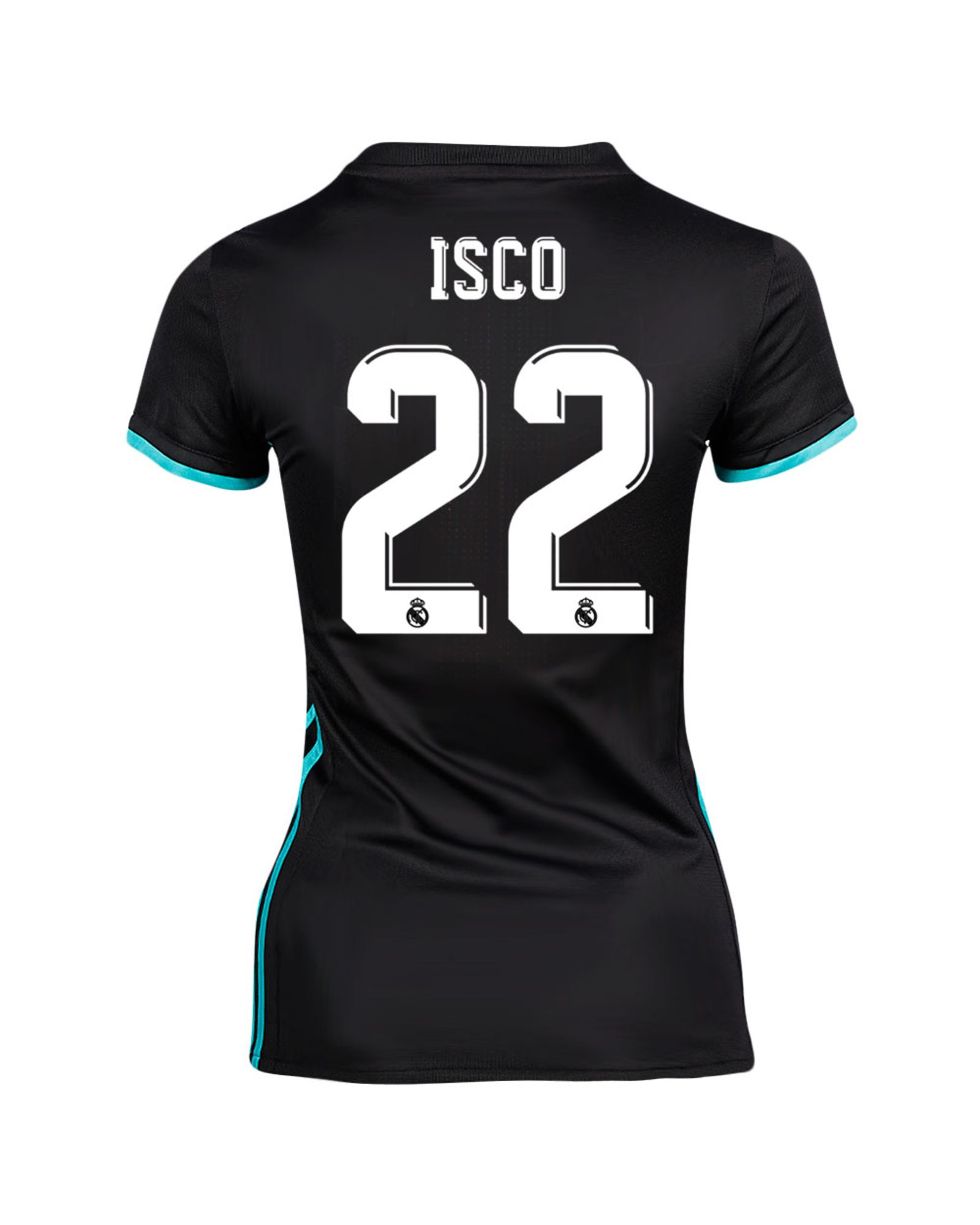 Camiseta 2ª Real Madrid 2017/2018 Isco Mujer Negro - Fútbol Factory