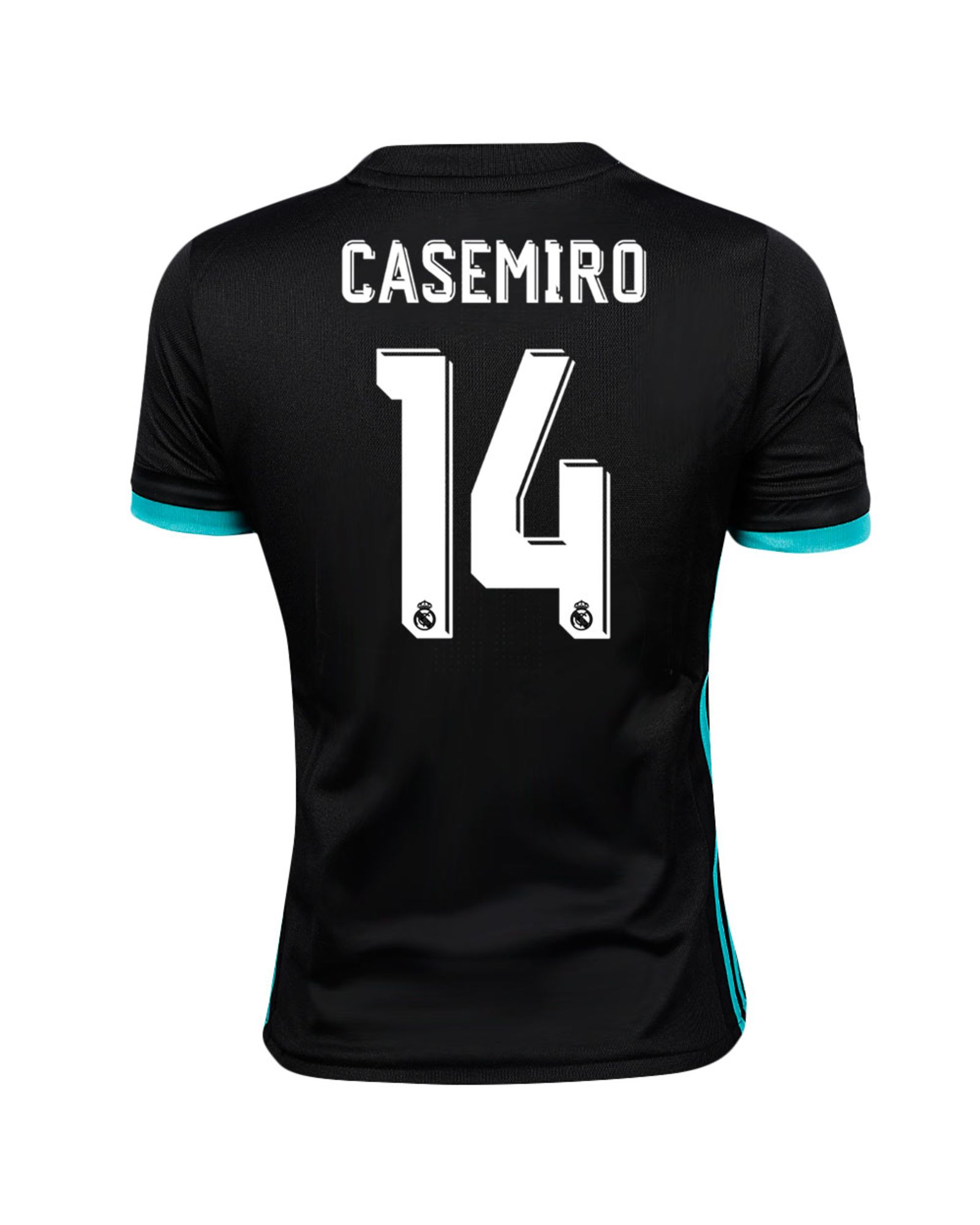 Camiseta 2ª Real Madrid 2017/2018 LaLiga Casemiro Junior Negro - Fútbol Factory