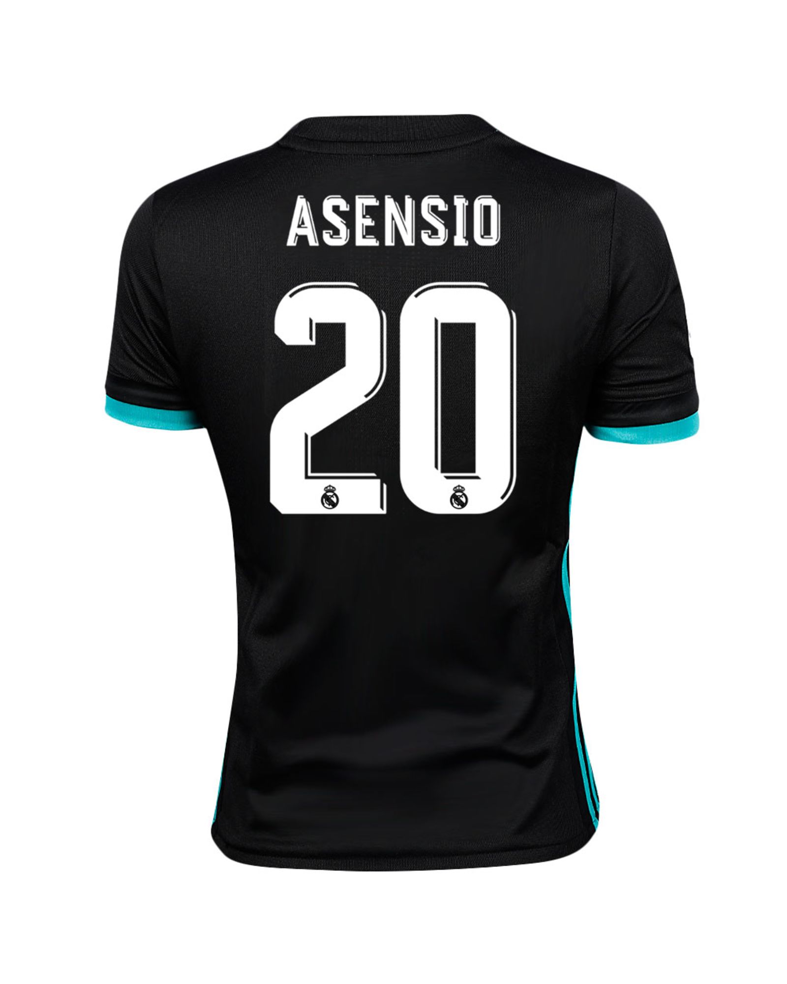 Camiseta 2ª Real Madrid 2017/2018 LaLiga Asensio Junior Negro - Fútbol Factory