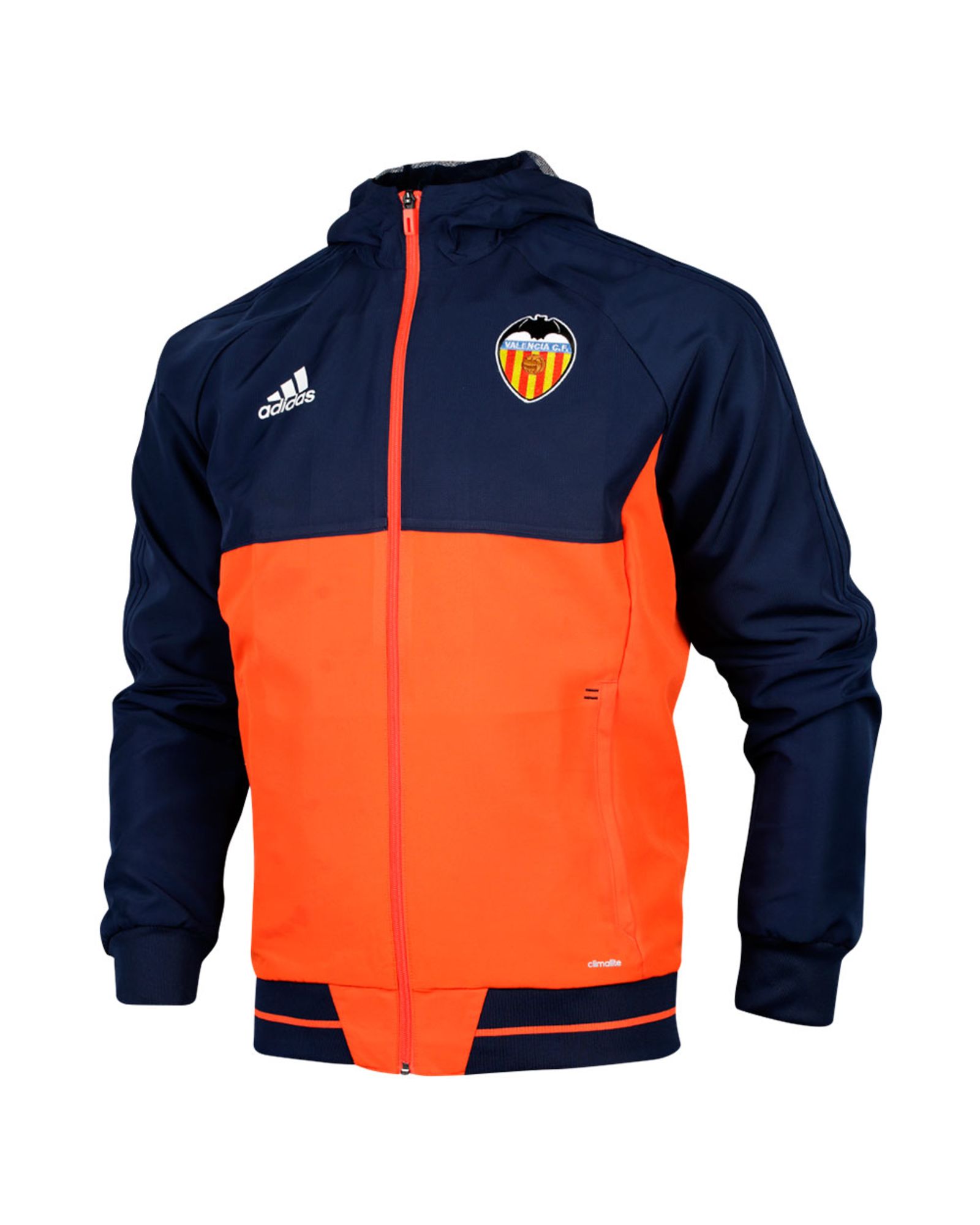 Chaqueta de Paseo Valencia CF 2017/2018 Marino Naranja - Fútbol Factory