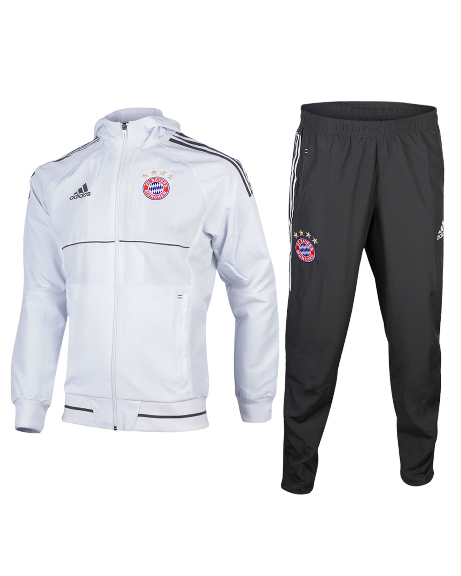 Chándal Pre-Match Bayern Munich 2017/2018 UCL Blanco Gris - Fútbol Factory