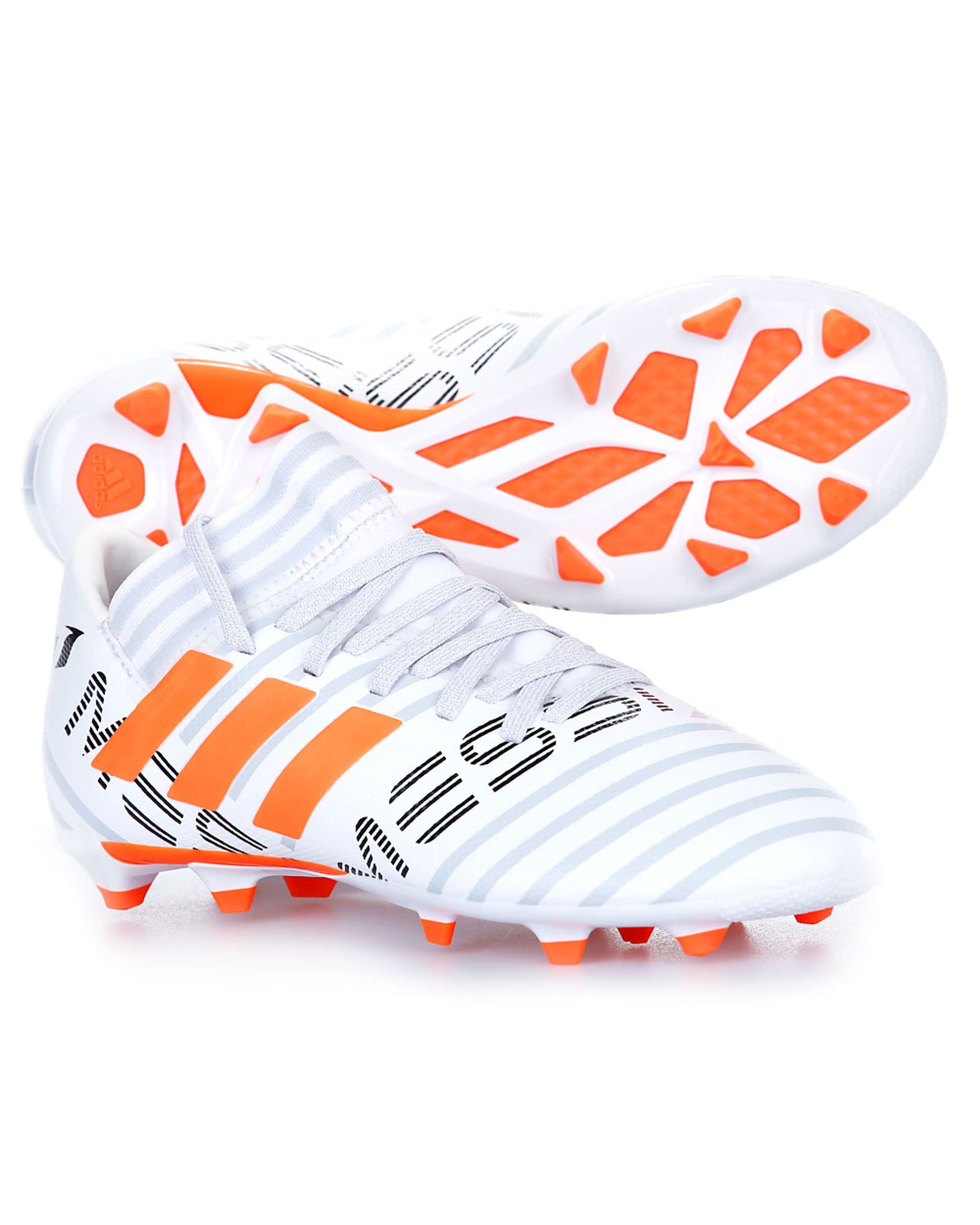 Botas de Fútbol Nemeziz Messi 17.3 FG Junior Blanco Naranja - Fútbol Factory