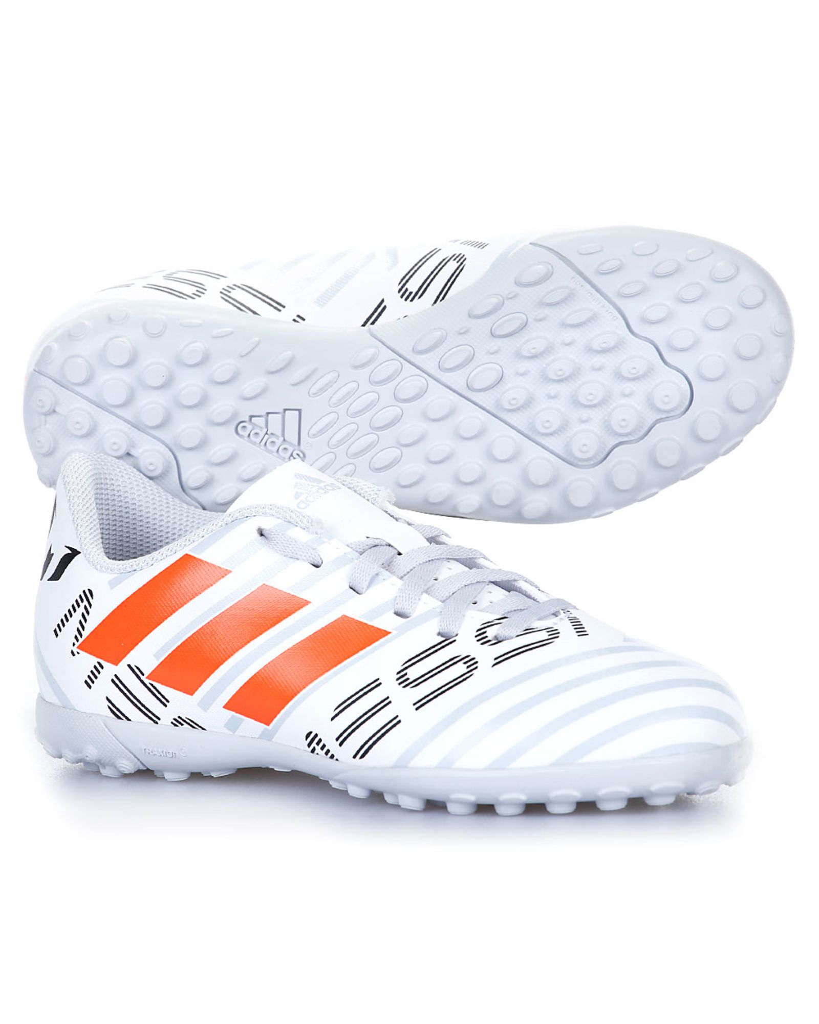 Botas de Fútbol Nemeziz Messi 17.4 Turf Junior Blanco Naranja - Fútbol Factory