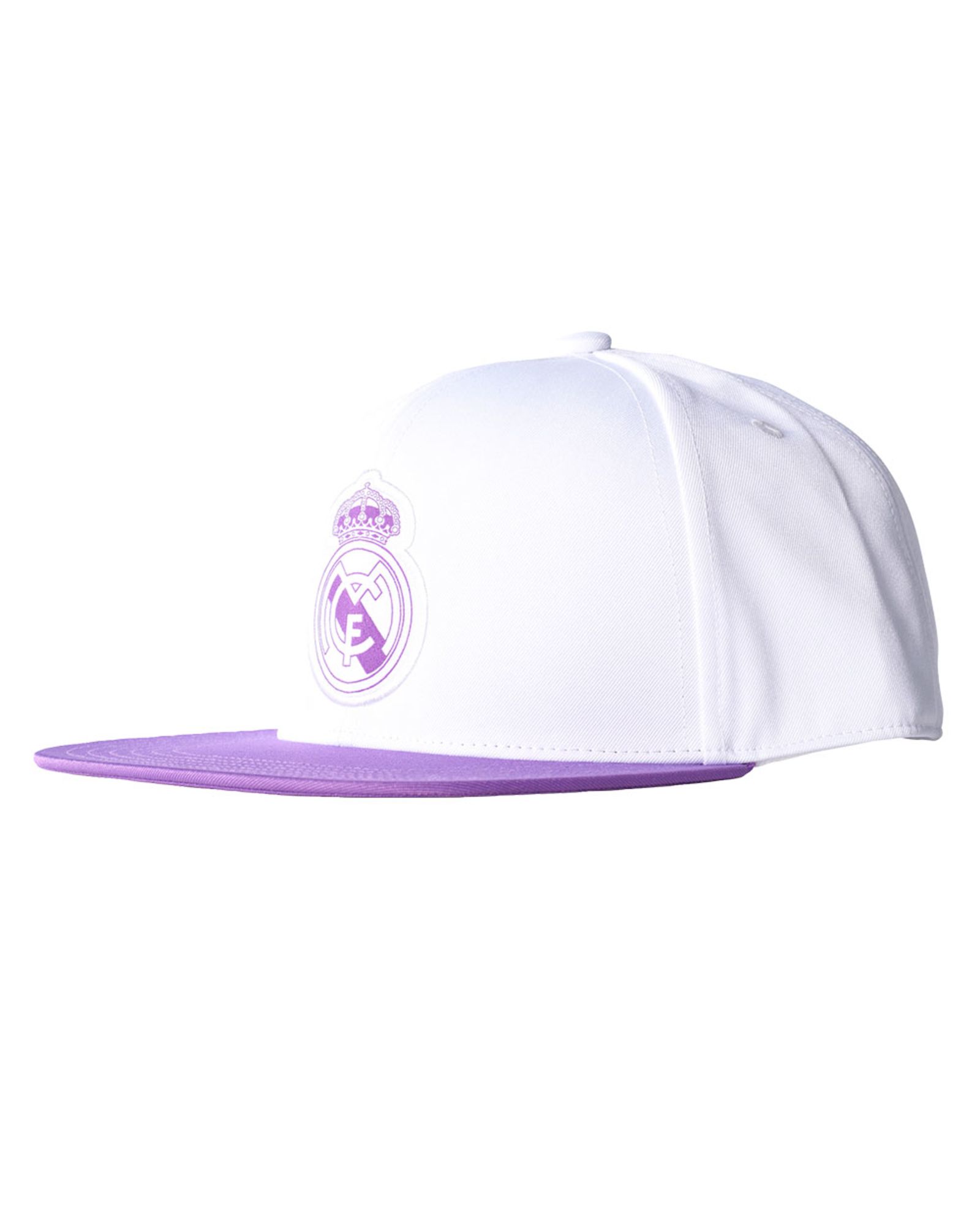 Gorra Real Madrid 2016/2017 Plana Junior Blanco Morado - Fútbol Factory