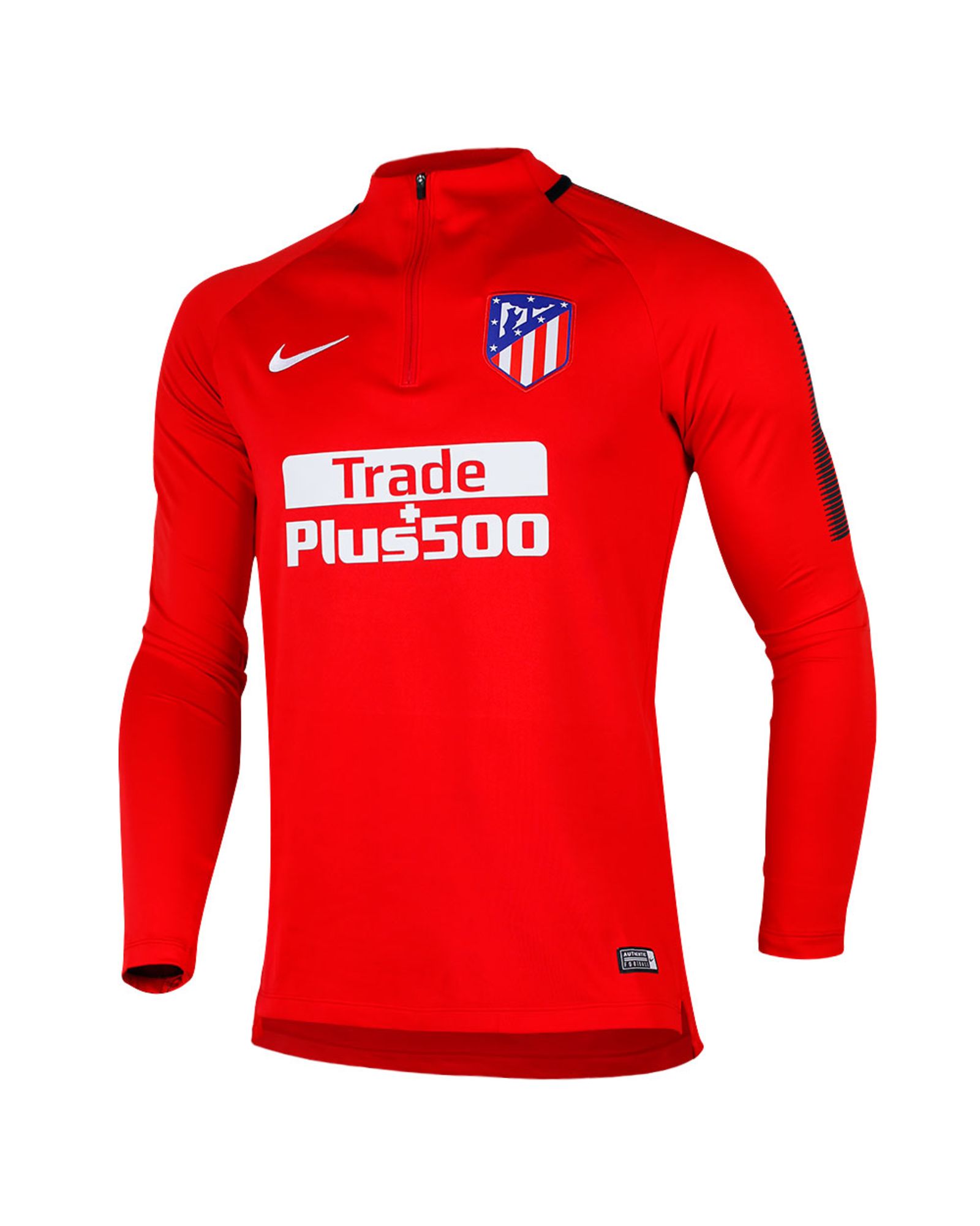 Sudadera de Pre-Match Atlético de Madrid Dry Squad Drill 1/4 2017/2018 Rojo - Fútbol Factory