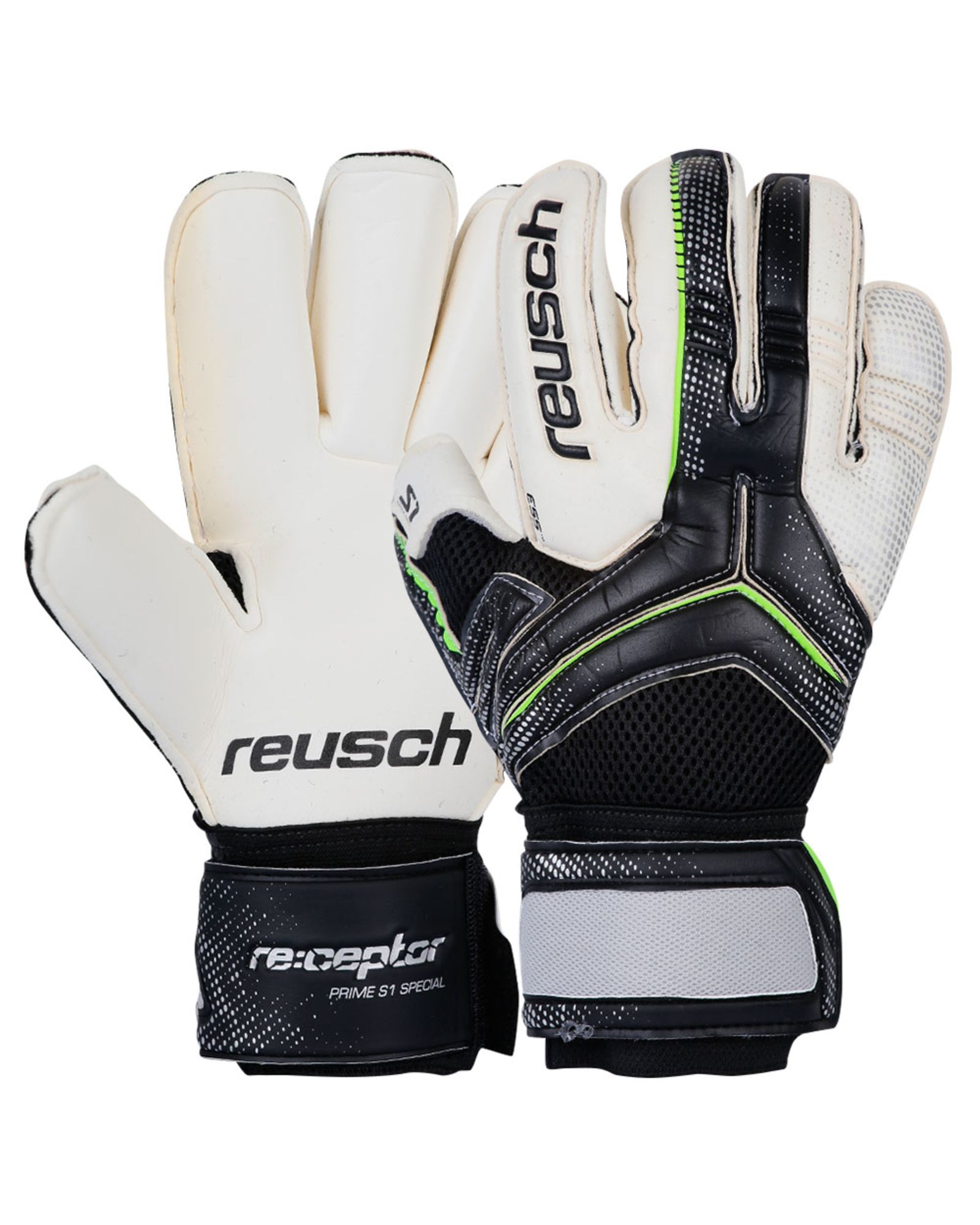 Guantes Receptor Prime S1 Negro - Fútbol Factory