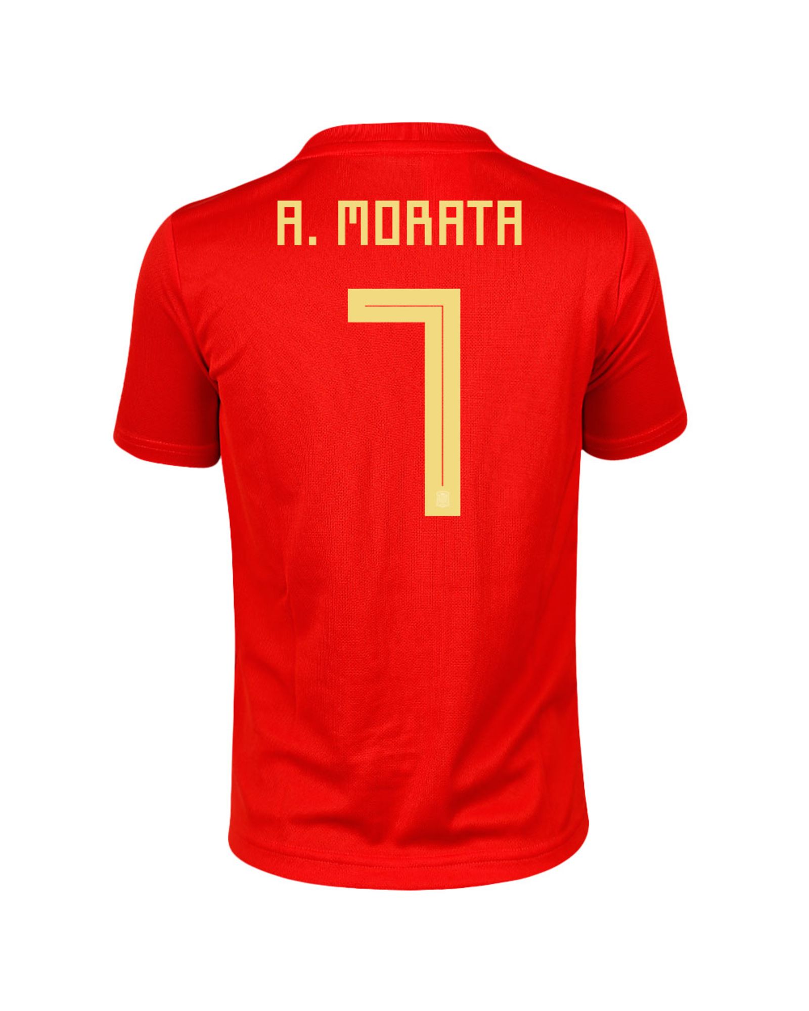 Camiseta 1ª España Mundial 2018 Morata Junior Rojo - Fútbol Factory