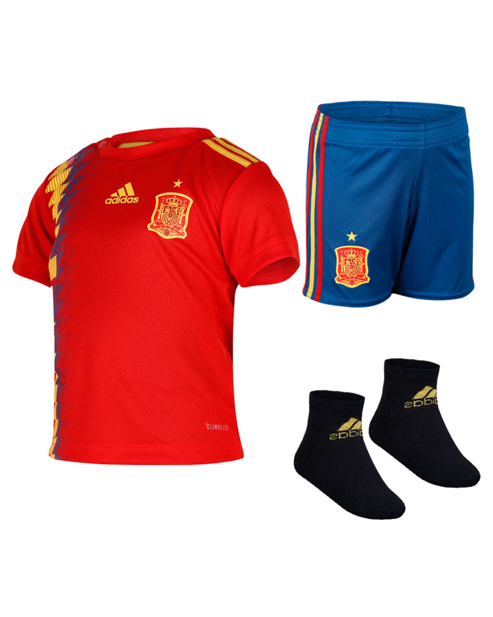 Conjunto 1ª España Mundial 2018 Bebé Rojo - Fútbol Factory