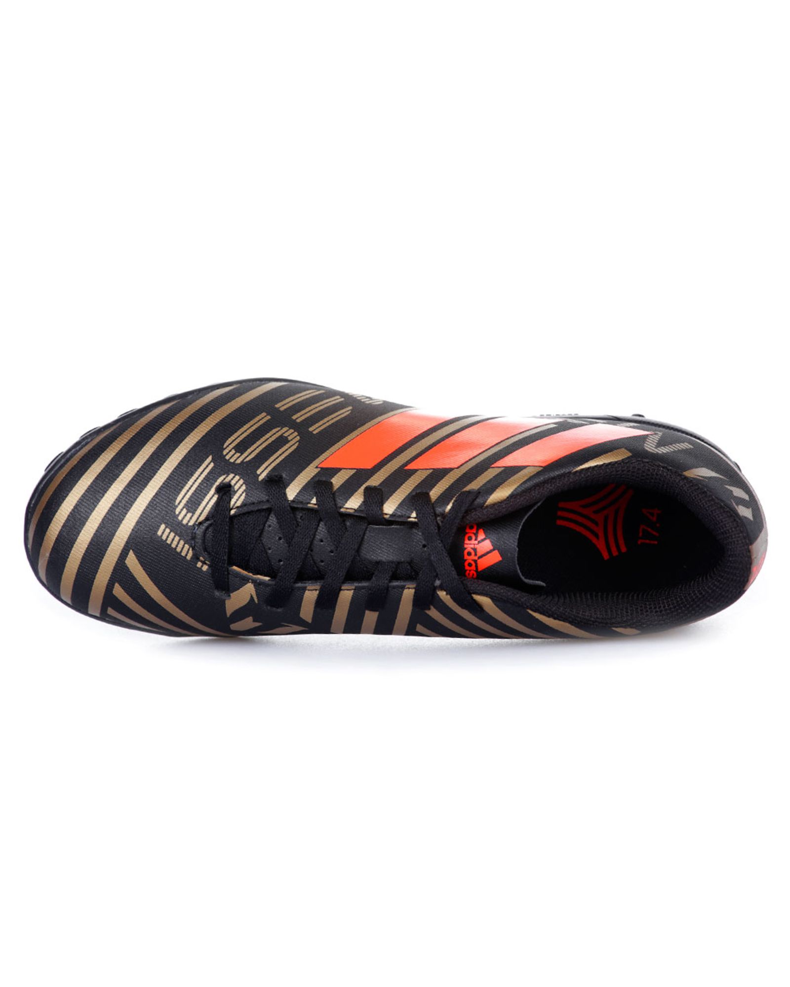 Botas de Fútbol Nemeziz Messi 17.4 Turf Junior Negro Rojo - Fútbol Factory