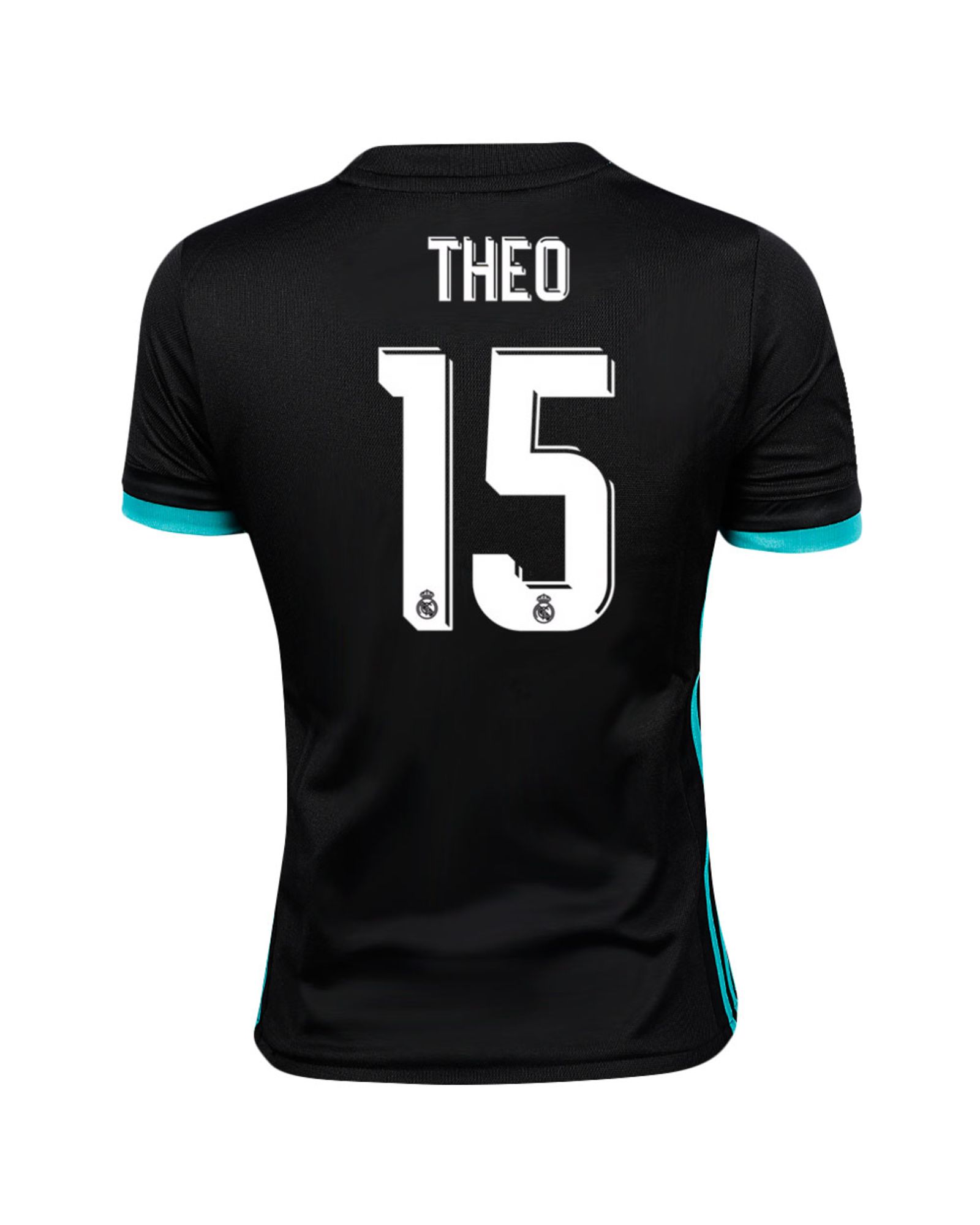 Camiseta 2ª Real Madrid 2017/2018 Theo Junior Negro - Fútbol Factory