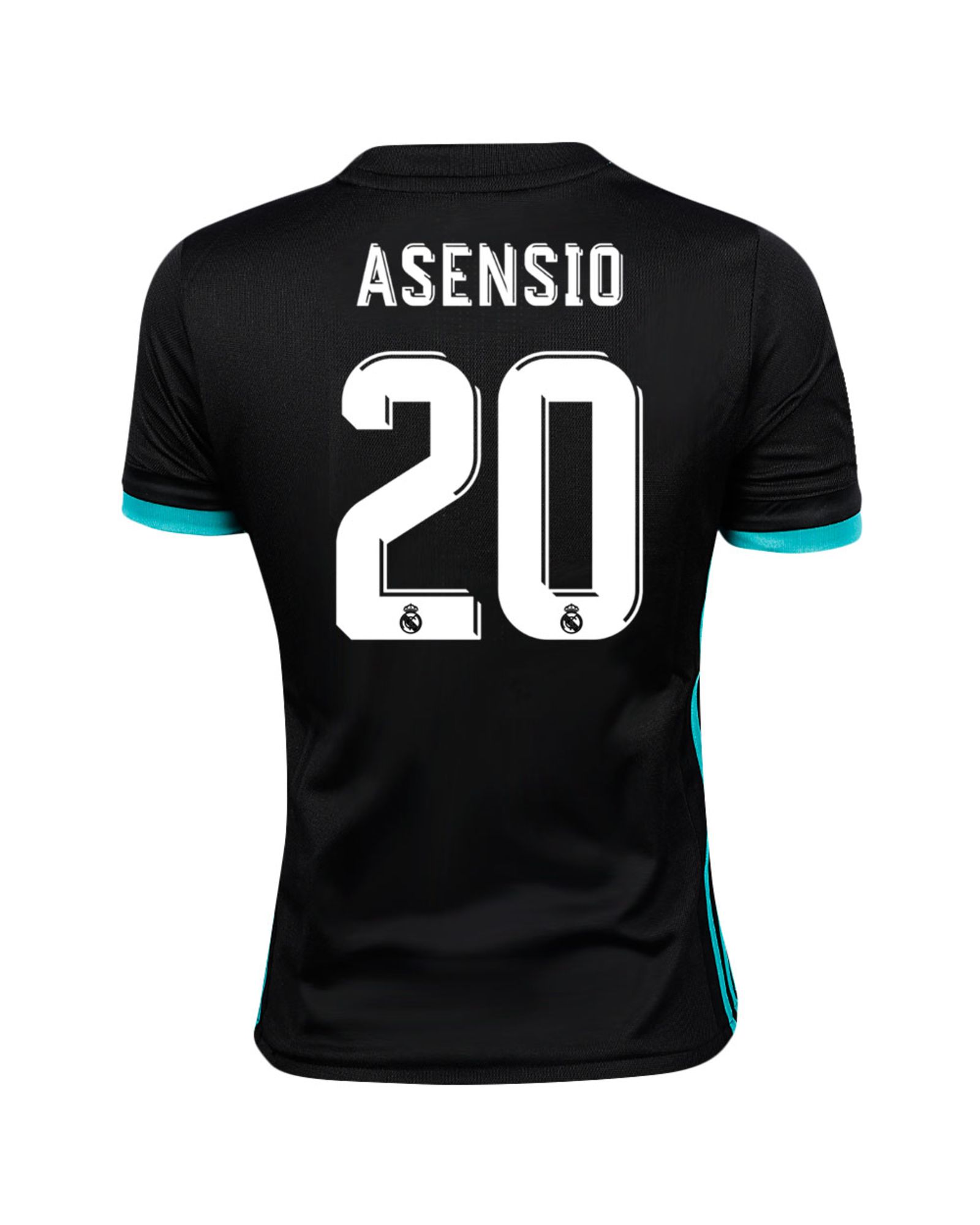 Camiseta 2ª Real Madrid 2017/2018 Asensio Junior Negro - Fútbol Factory