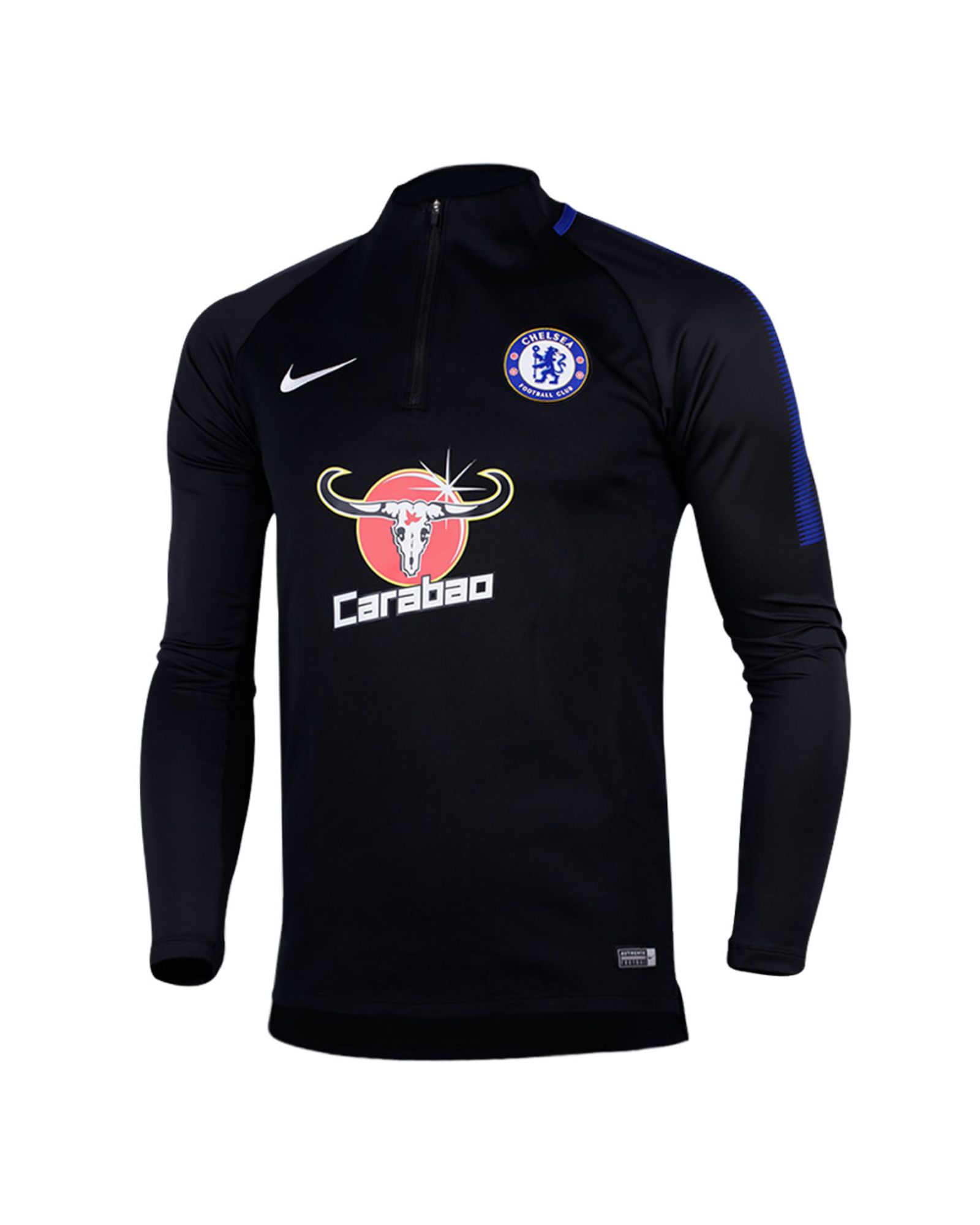 Sudadera de Training Chelsea FC Dry Squad Drill 1/4 2017/2018 Negro - Fútbol Factory