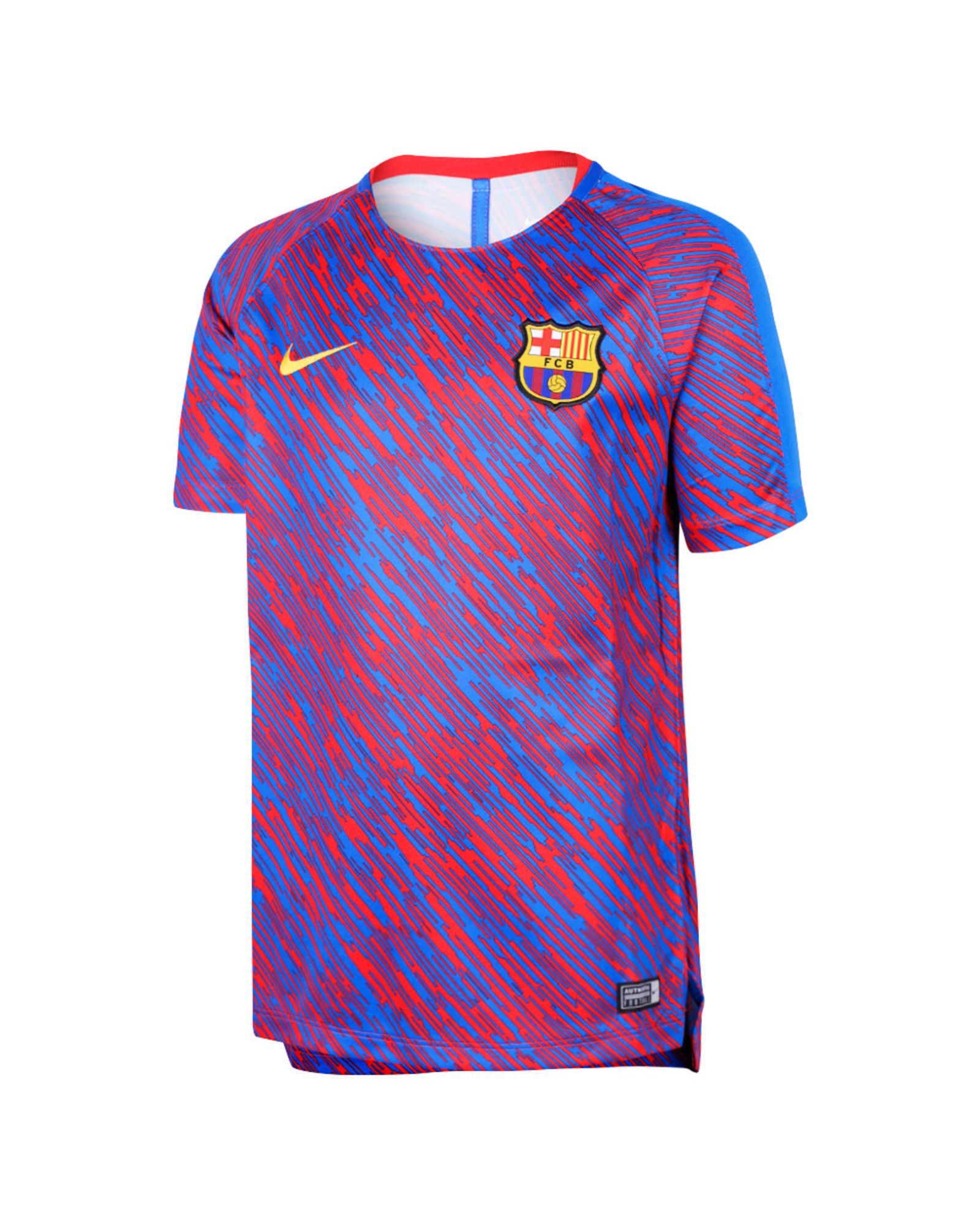 Camiseta de Training FC Barcelona Dry Squad 2017/2018 Junior Rojo Azul - Fútbol Factory
