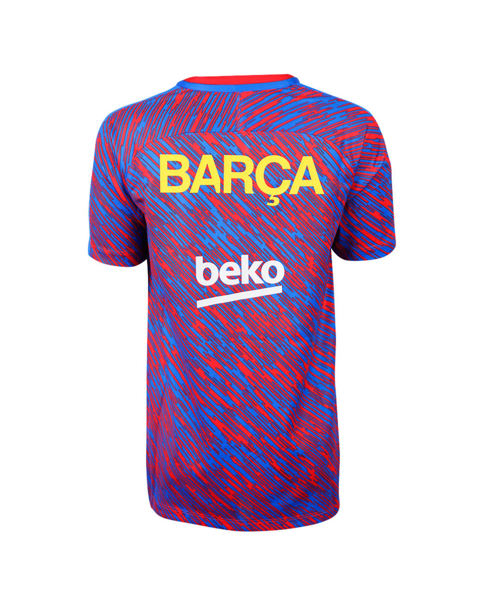 Camiseta de Training FC Barcelona Dry Squad 2017/2018 Junior Rojo Azul - Fútbol Factory
