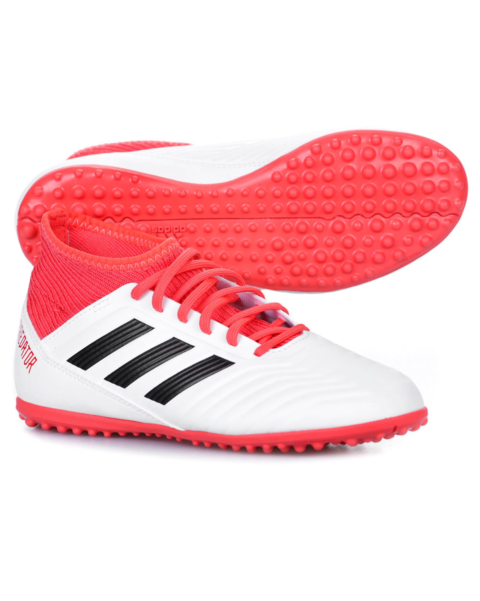 Botas de Fútbol Predator Tango 18.3 TF Junior Blanco Rojo - Fútbol Factory