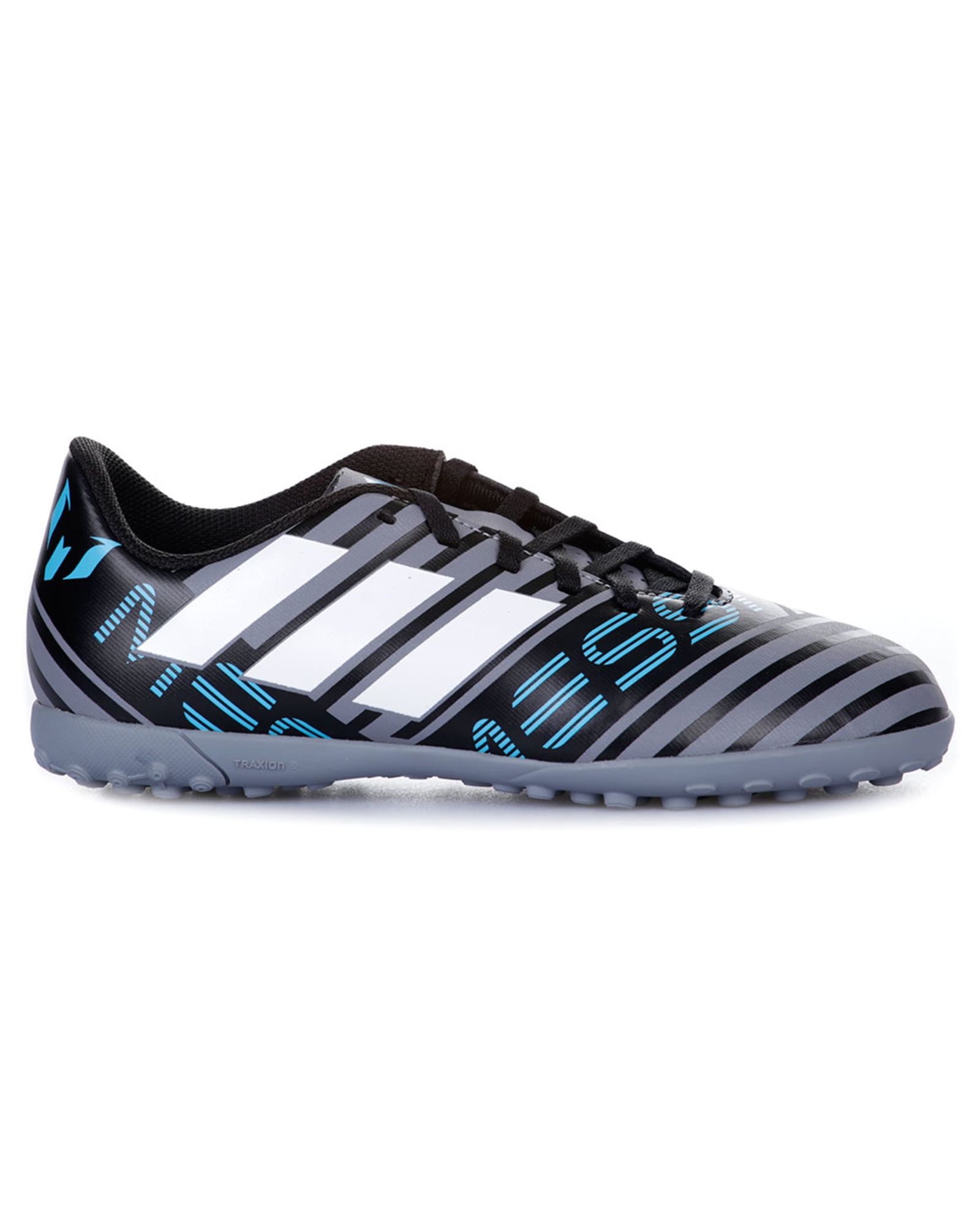 Botas de Fútbol Nemeziz Messi 17.4 Turf Junior Gris Azul - Fútbol Factory