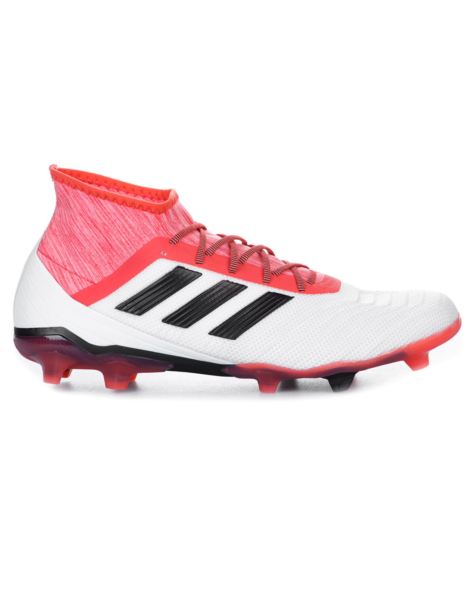 Botas de Fútbol Predator 18.2 FG Blanco Rojo - Fútbol Factory