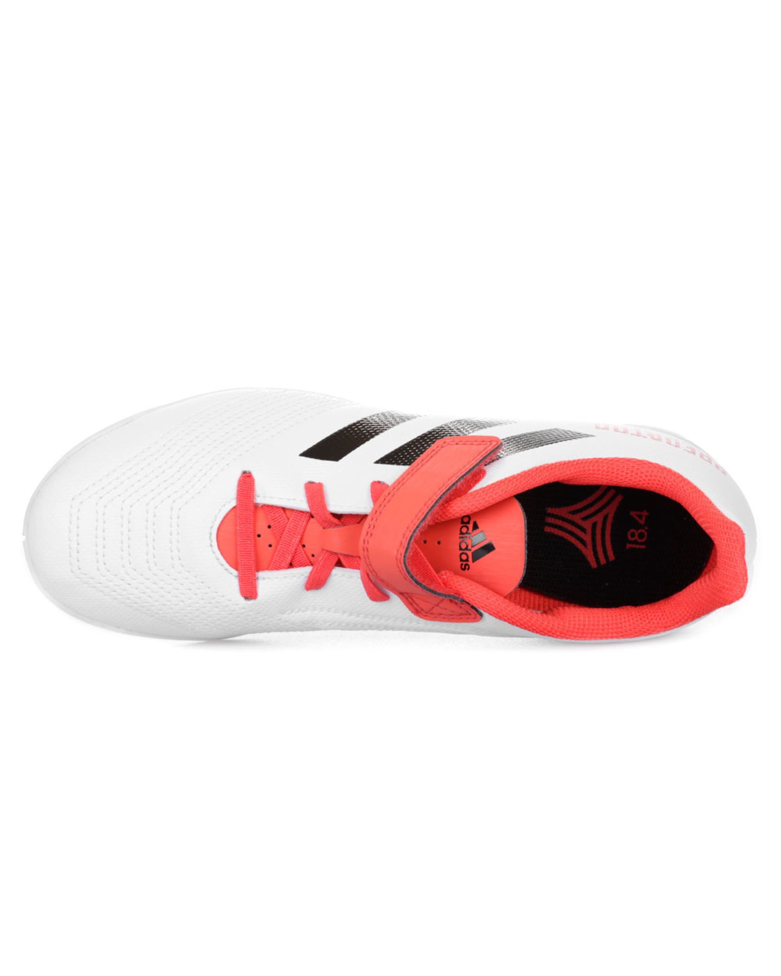 Zapatillas de Fútbol Sala Predator Tango 18.4 IN Velcro Junior Blanco Rojo - Fútbol Factory