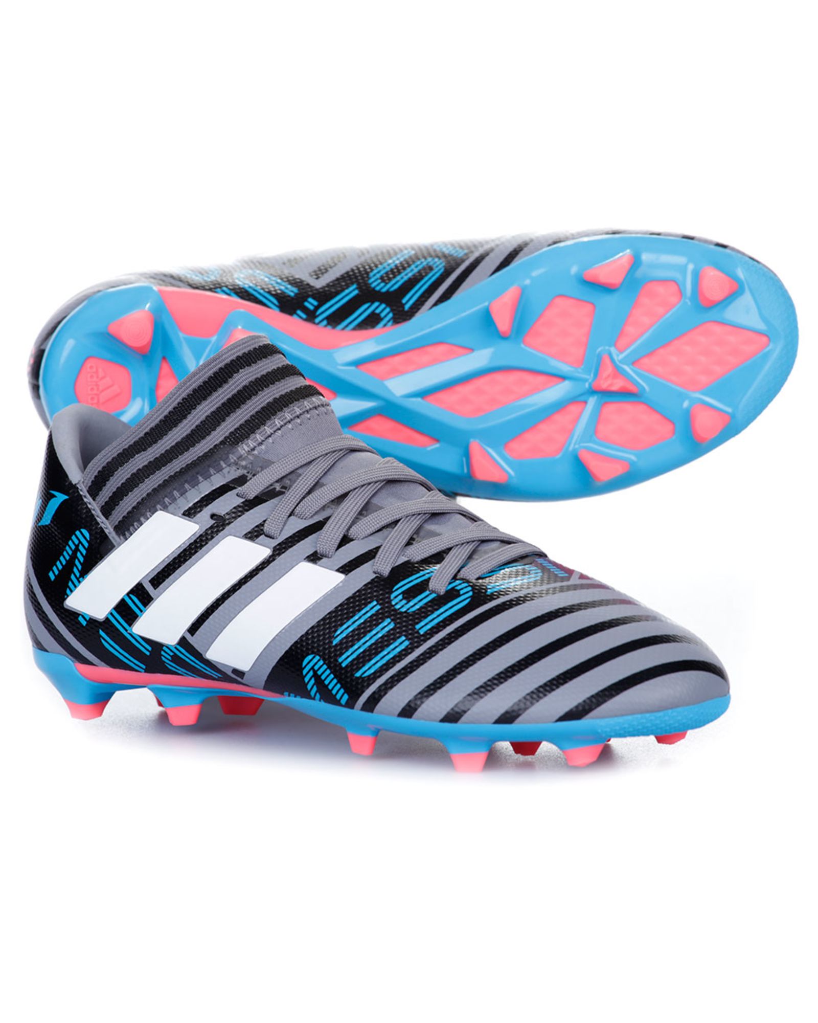 Botas de Fútbol Nemeziz Messi 17.3 FG Junior Gris Azul - Fútbol Factory