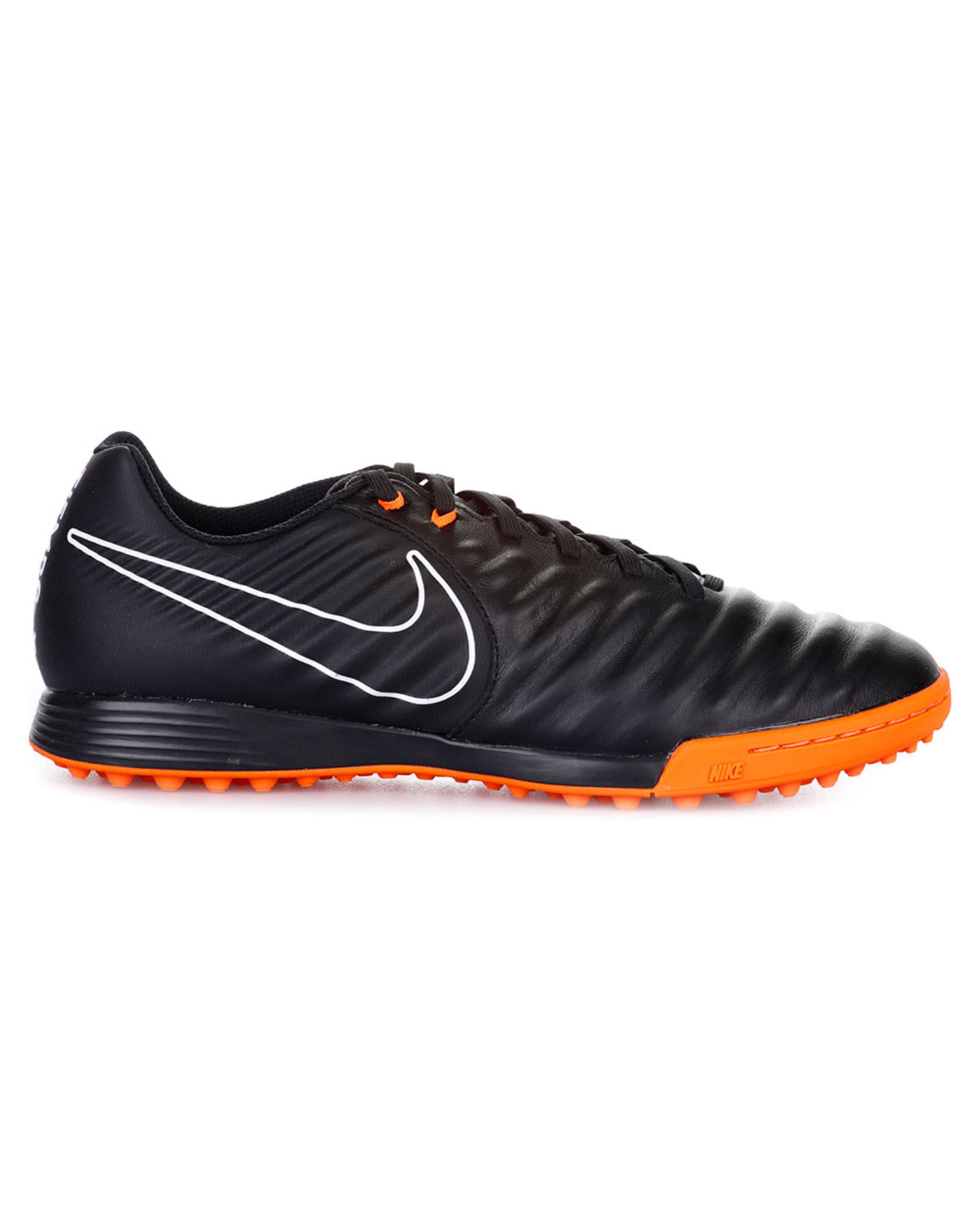 Botas de fútbol de la línea Tiempo LegendX VII Academy TF Negro Naranja