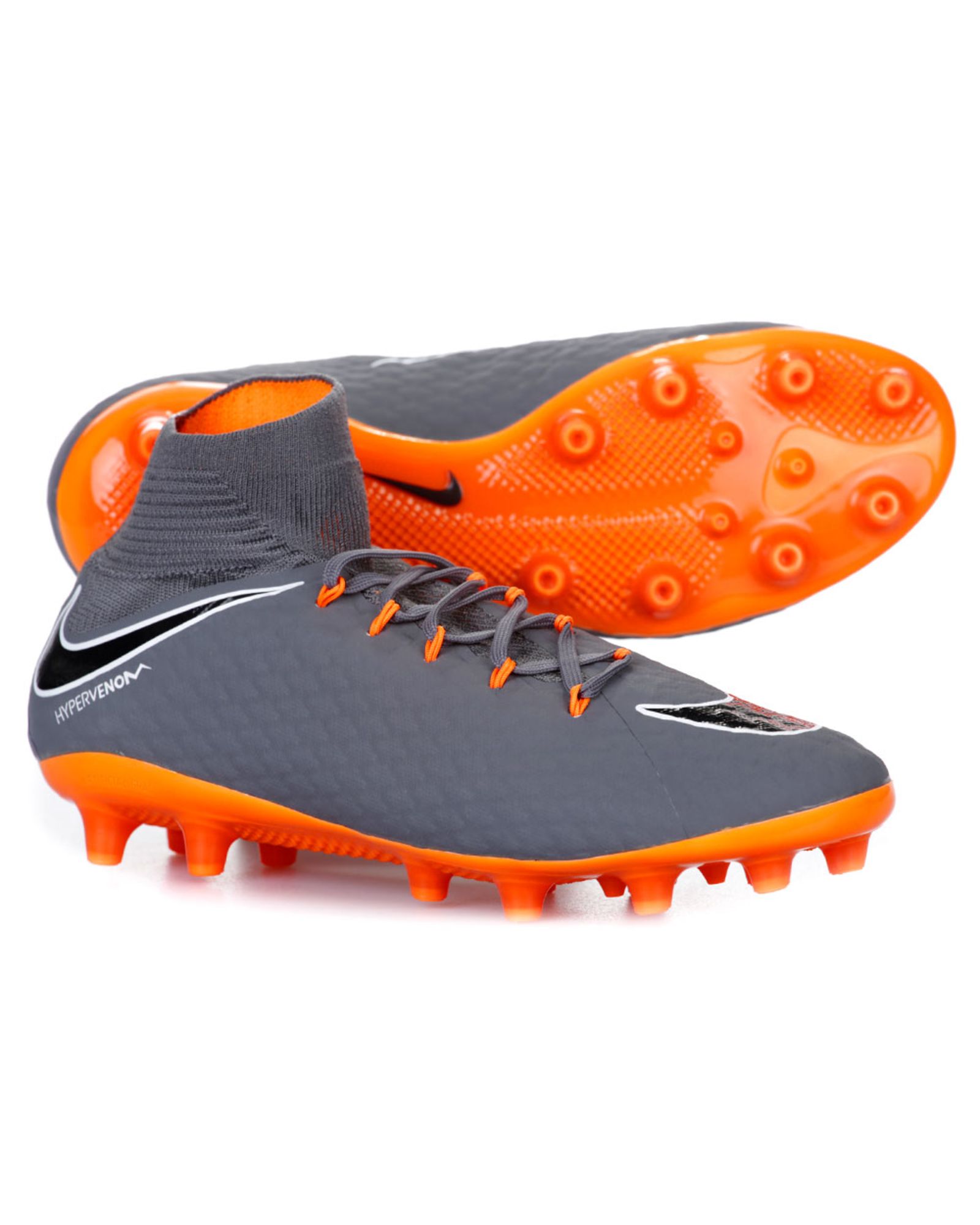 Botas de Fútbol Hypervenom Phantom III Pro AG-Pro Gris Naranja - Fútbol Factory