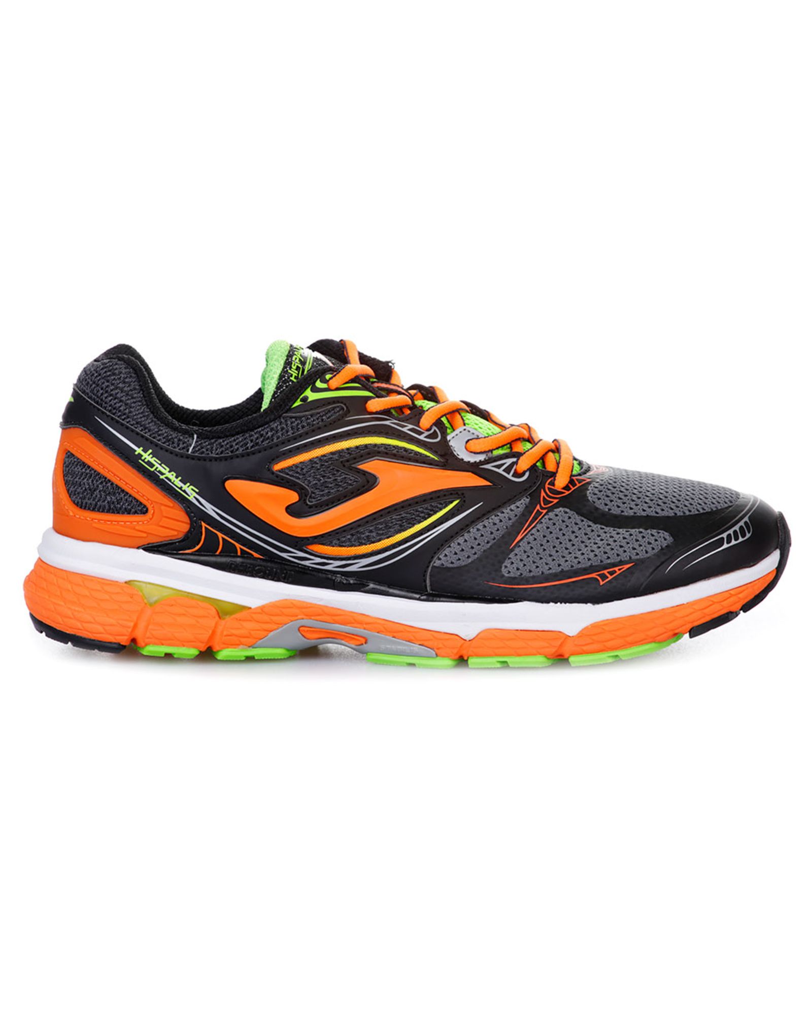 Zapatillas de Running Hispalis Negro Naranja - Fútbol Factory