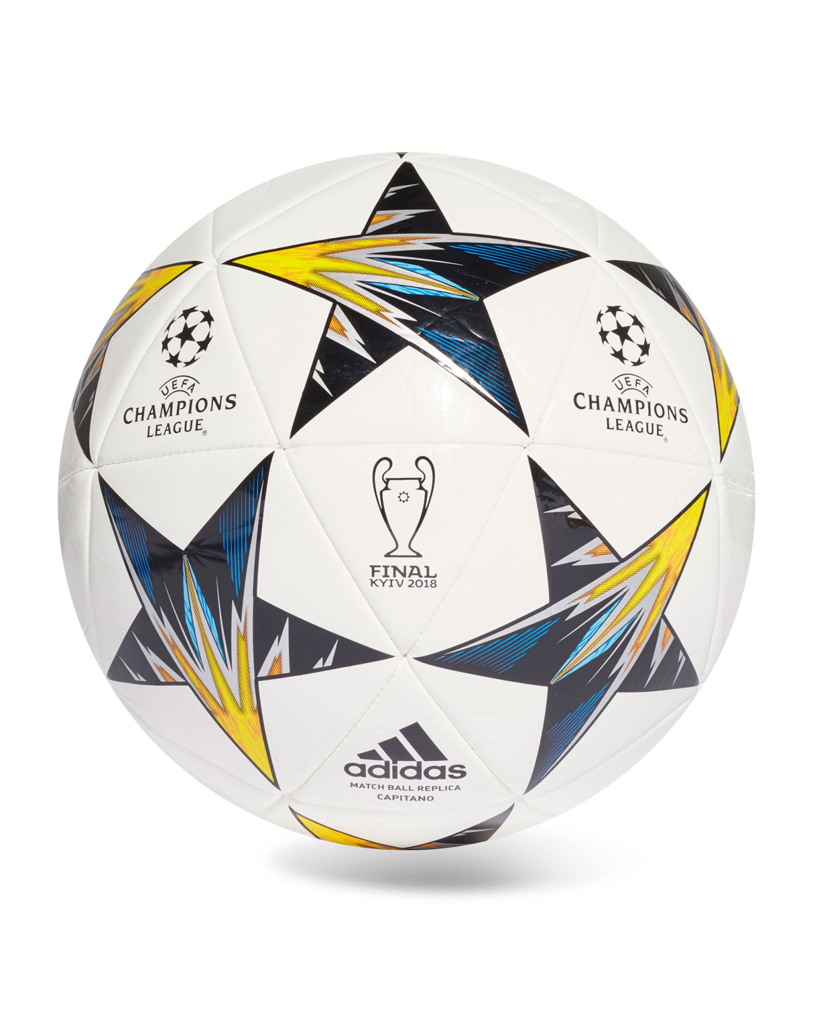 Balón de Fútbol 7 Finale Kiev Capitano UCL 2017/2018 Blanco - Fútbol Factory