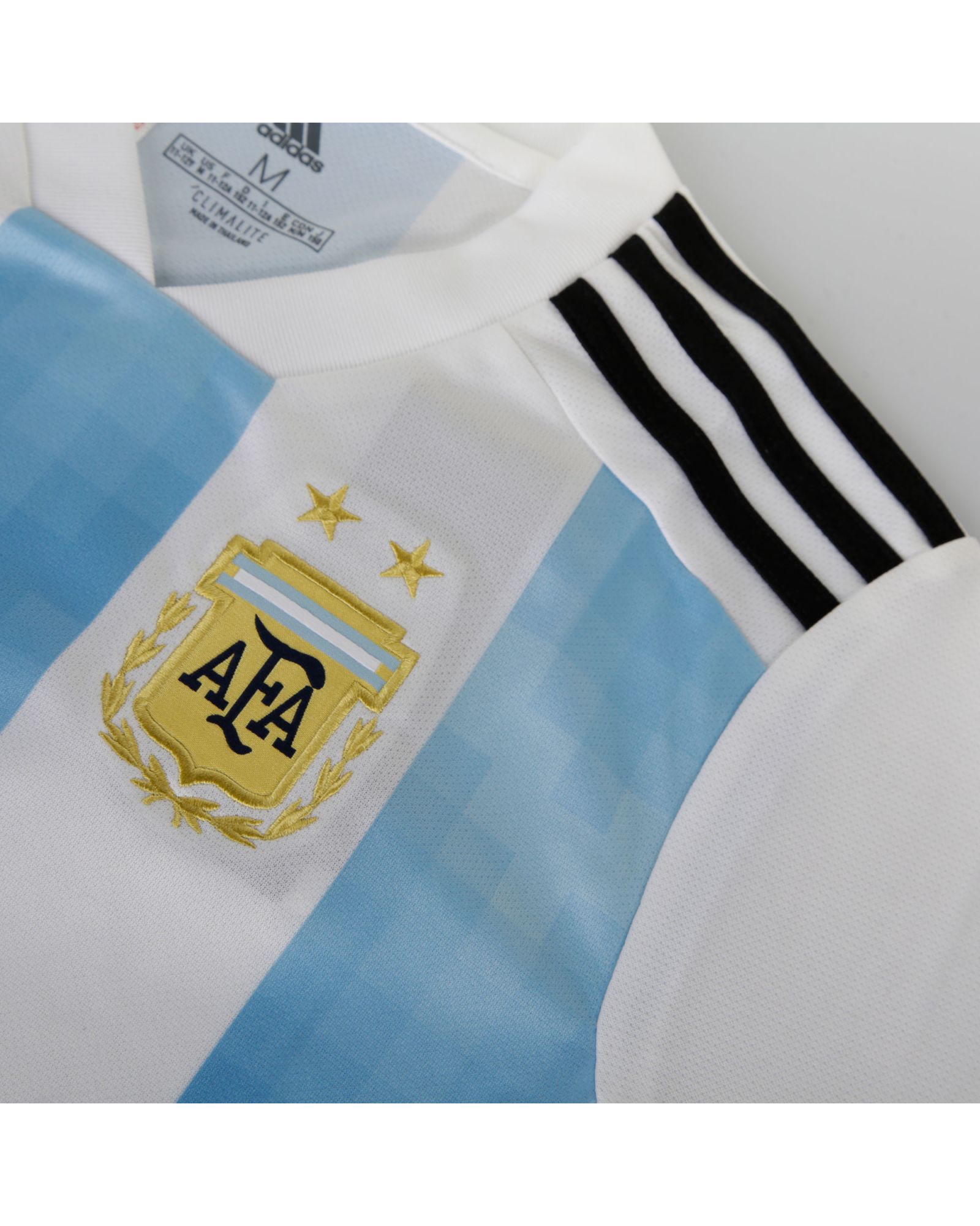 Camiseta 1ª Argentina Mundial 2018 Junior Blanco Azul - Fútbol Factory