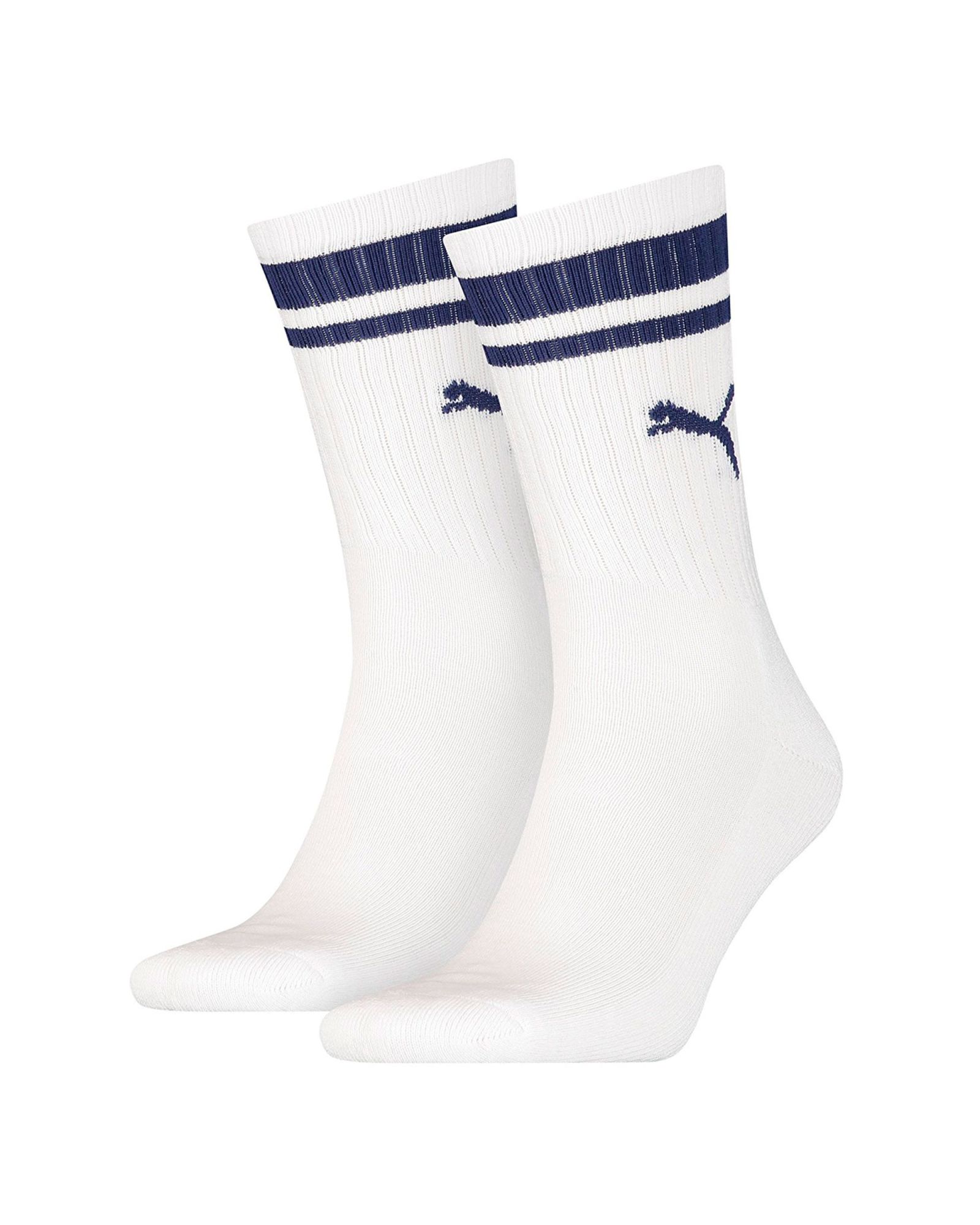 Calcetines Unisex Puma Crew Heritage Stripe (2 Pack) | Blanco | Puma