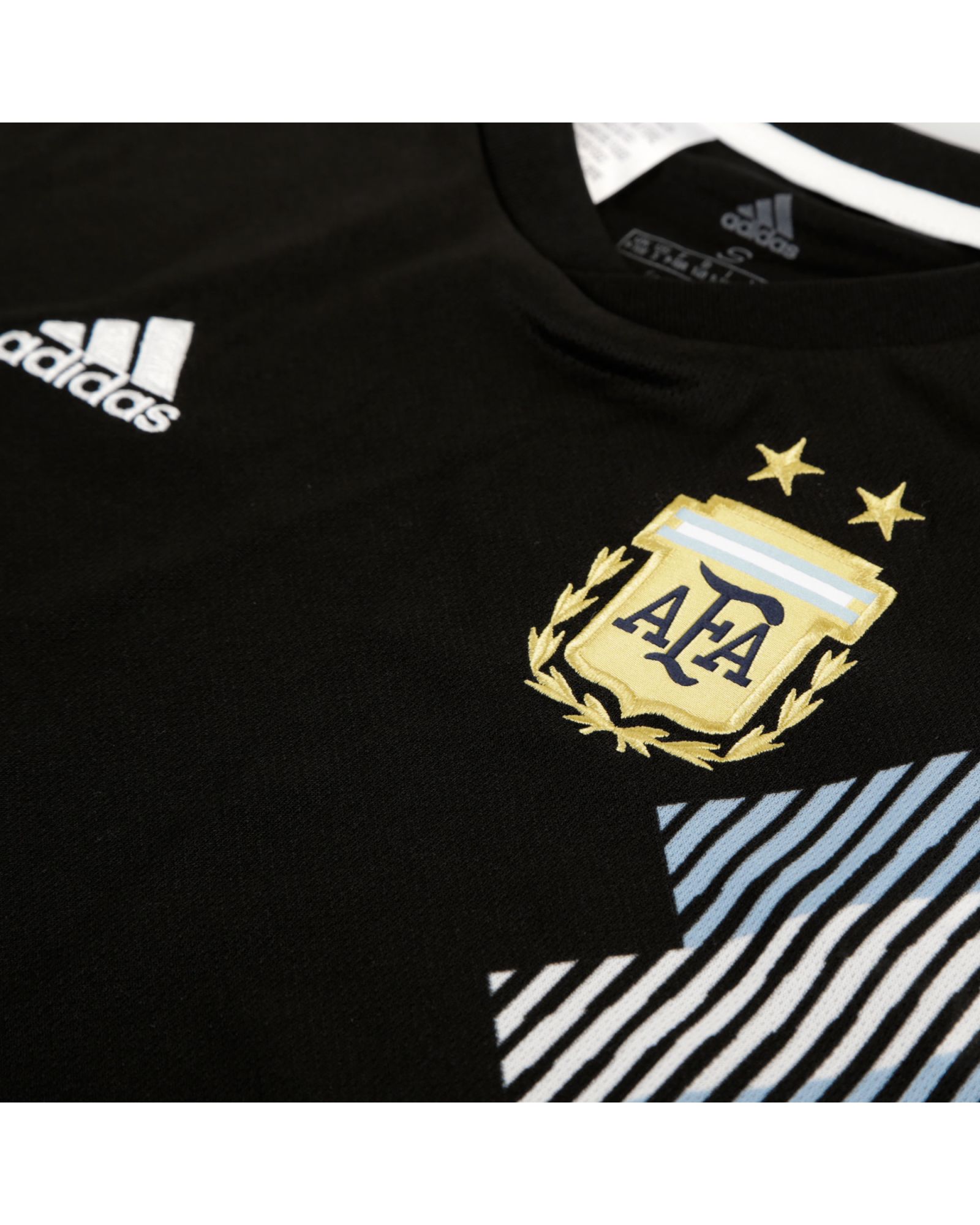 Camiseta 2ª Argentina Mundial 2018 Junior Negro - Fútbol Factory