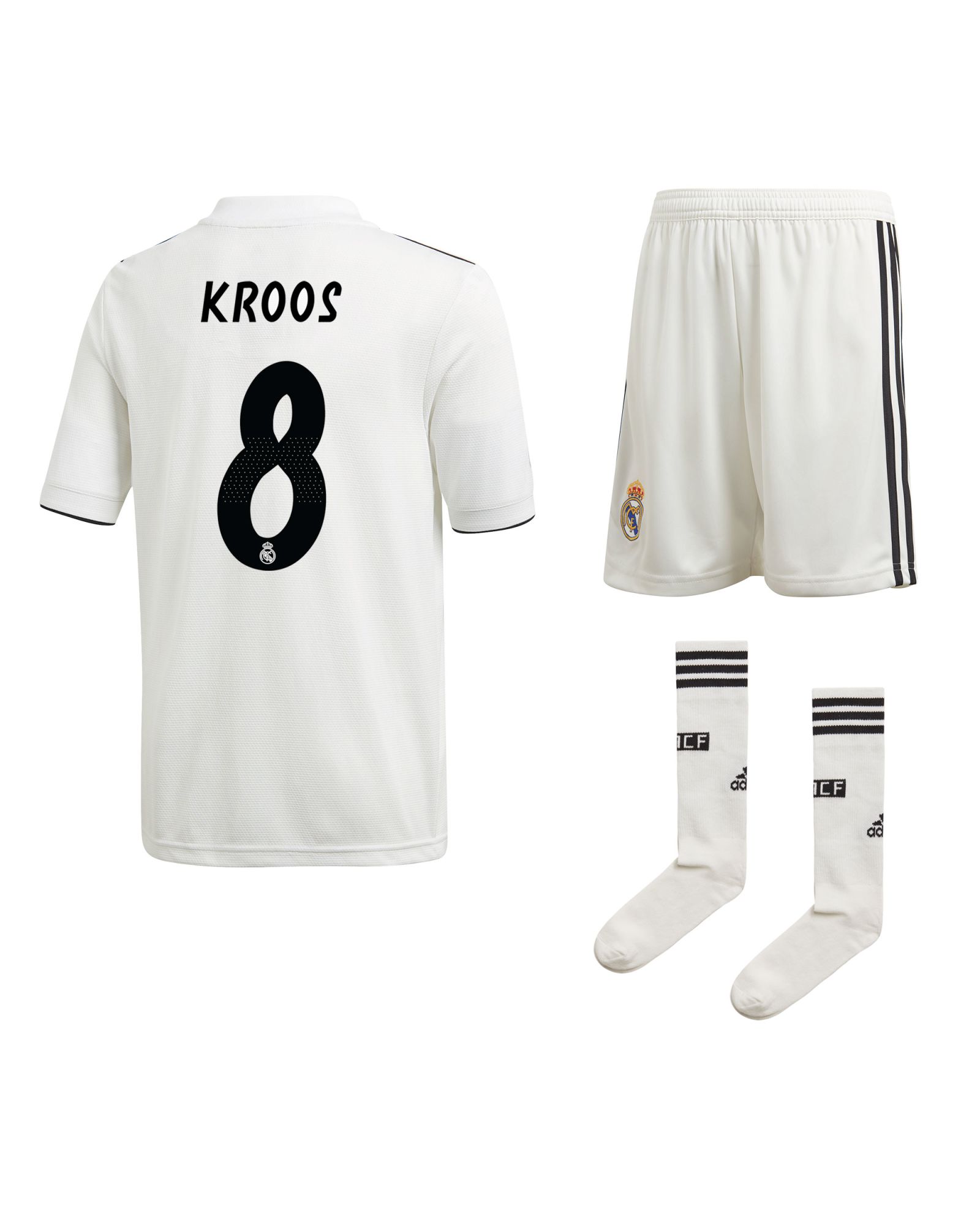 Conjunto 1ª Real Madrid 2018/2019 Kroos LaLiga Junior - Fútbol Factory