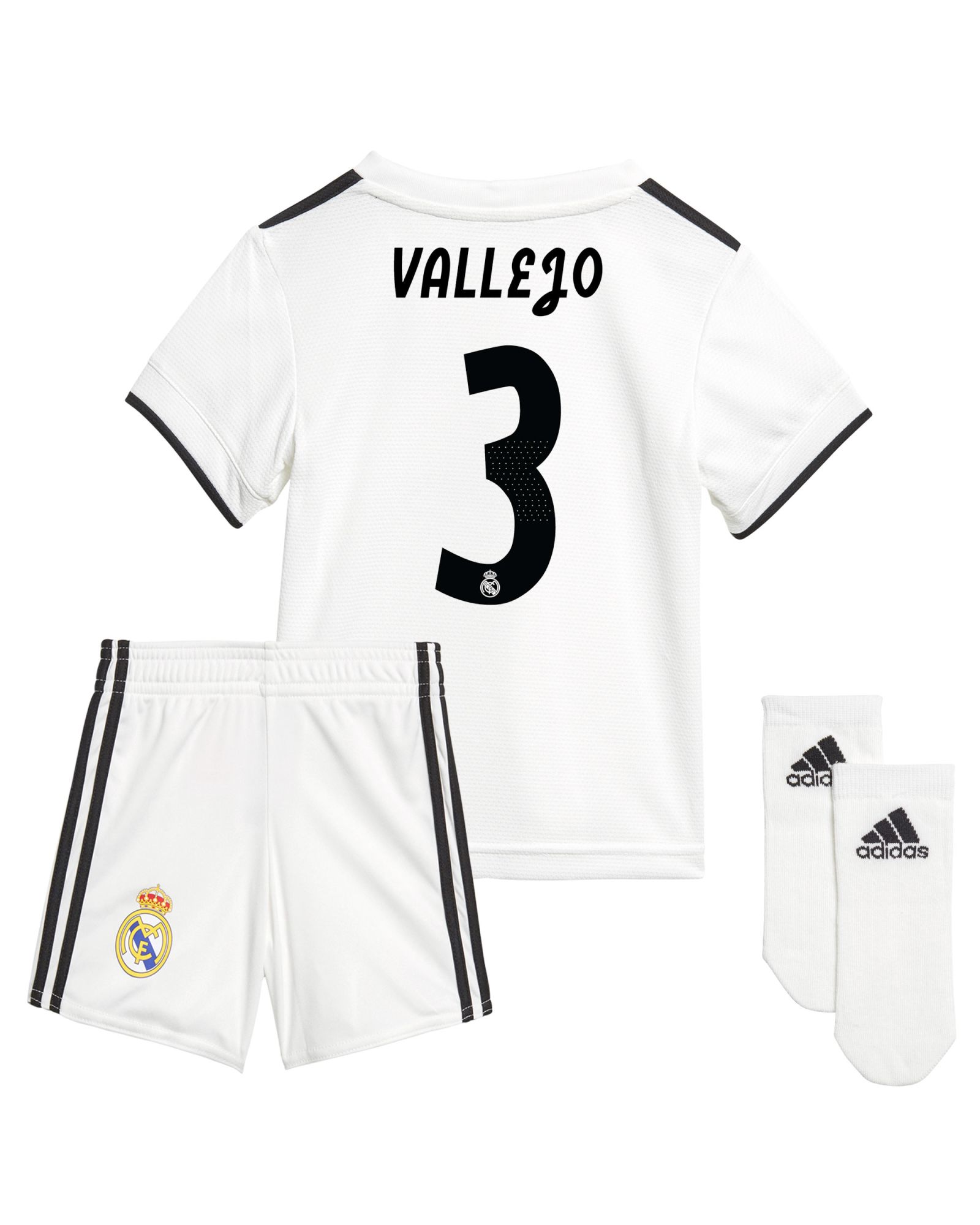 Conjunto 1ª Real Madrid 2018/2019 Vallejo Bebé - Fútbol Factory