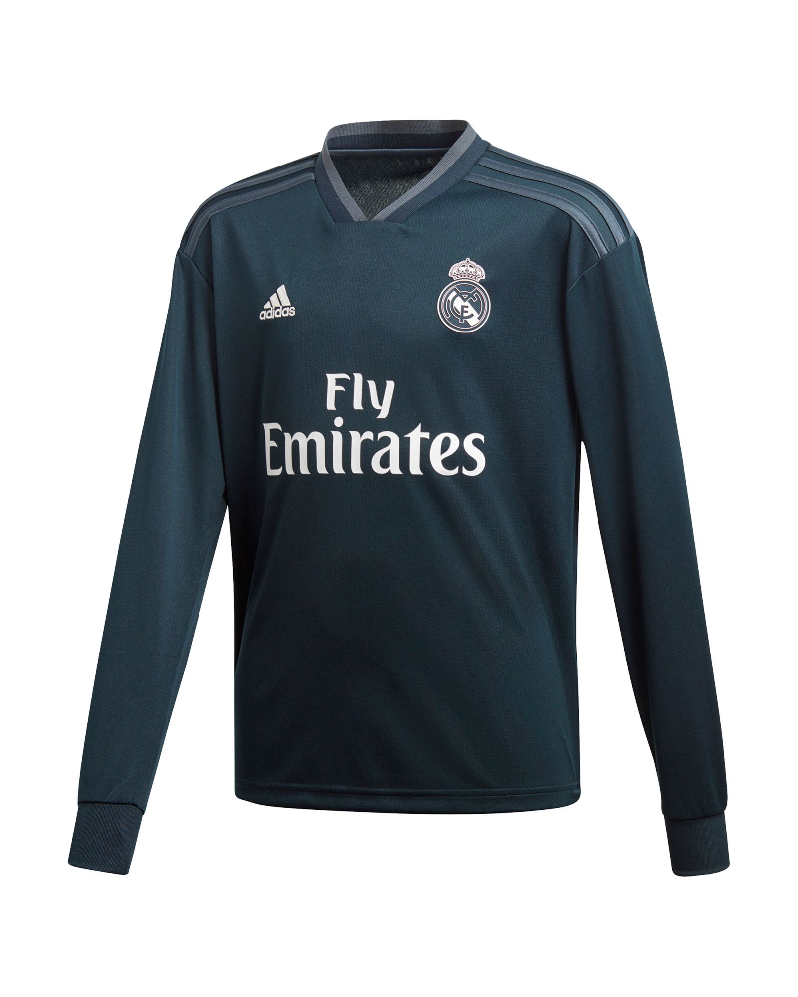 Camiseta 2ª Real Madrid 2018/2019 Manga Larga Junior Negro - Fútbol Factory