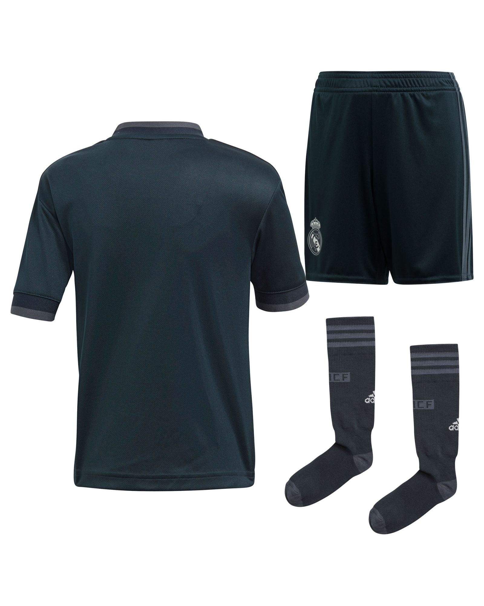 Conjunto 2ª Real Madrid 2018/2019 Infantil Negro - Fútbol Factory