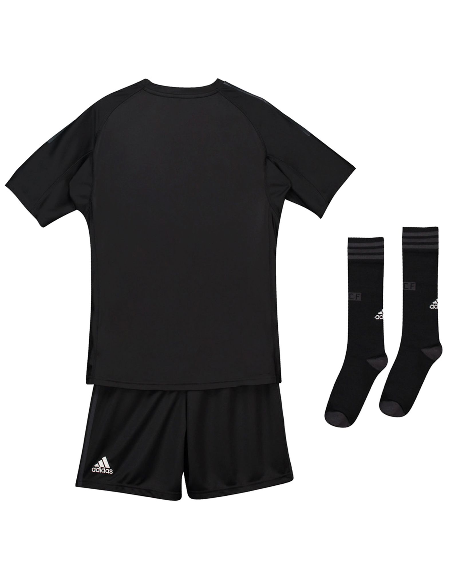 Conjunto 1ª Real Madrid 2018/2019 Portero Junior Negro - Fútbol Factory