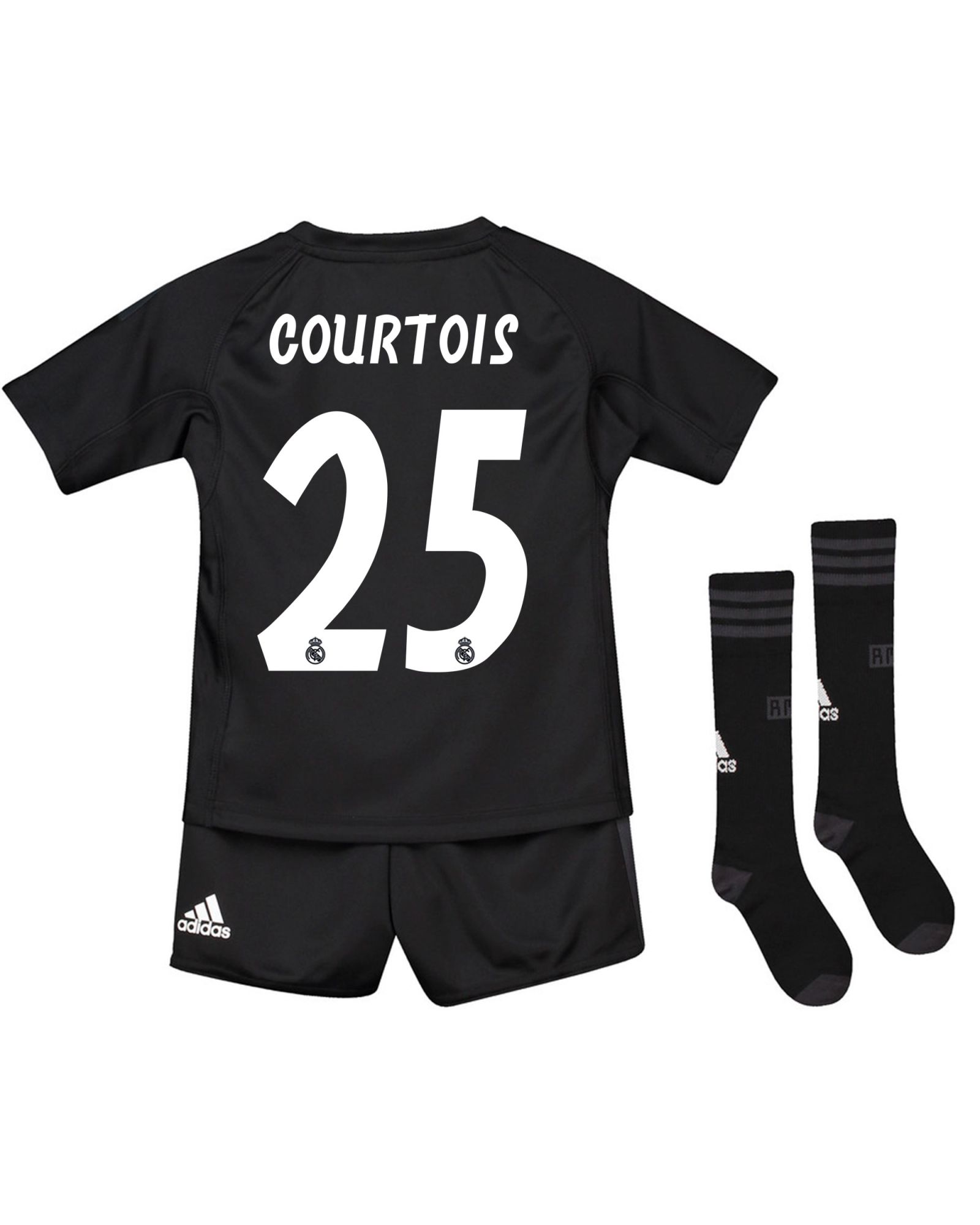 Conjunto 1ª Real Madrid 2018/2019 Portero Infantil Negro