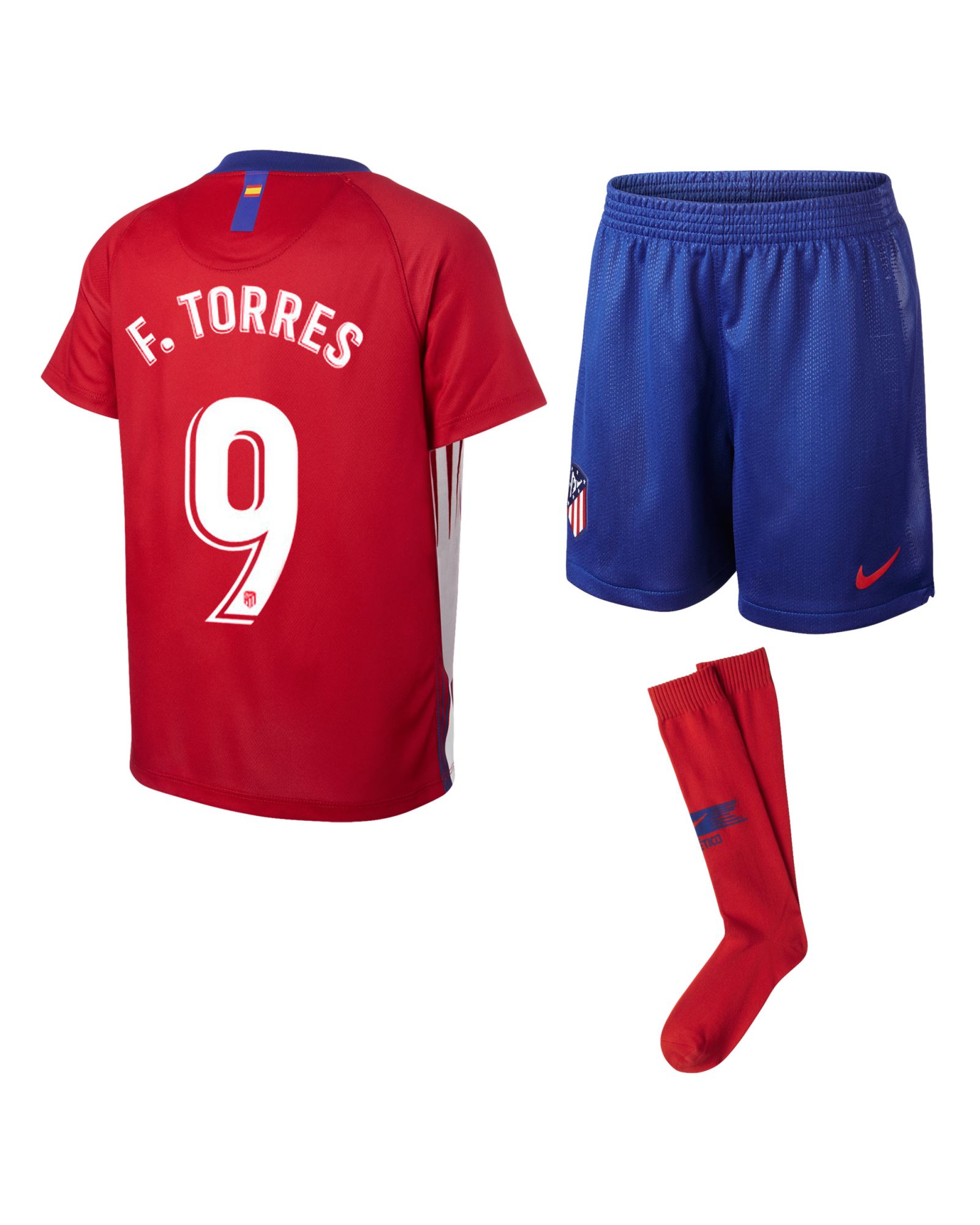 Conjunto 1ª Atlético de Madrid 2018/2019 Infantil Fernando Torres - Fútbol Factory