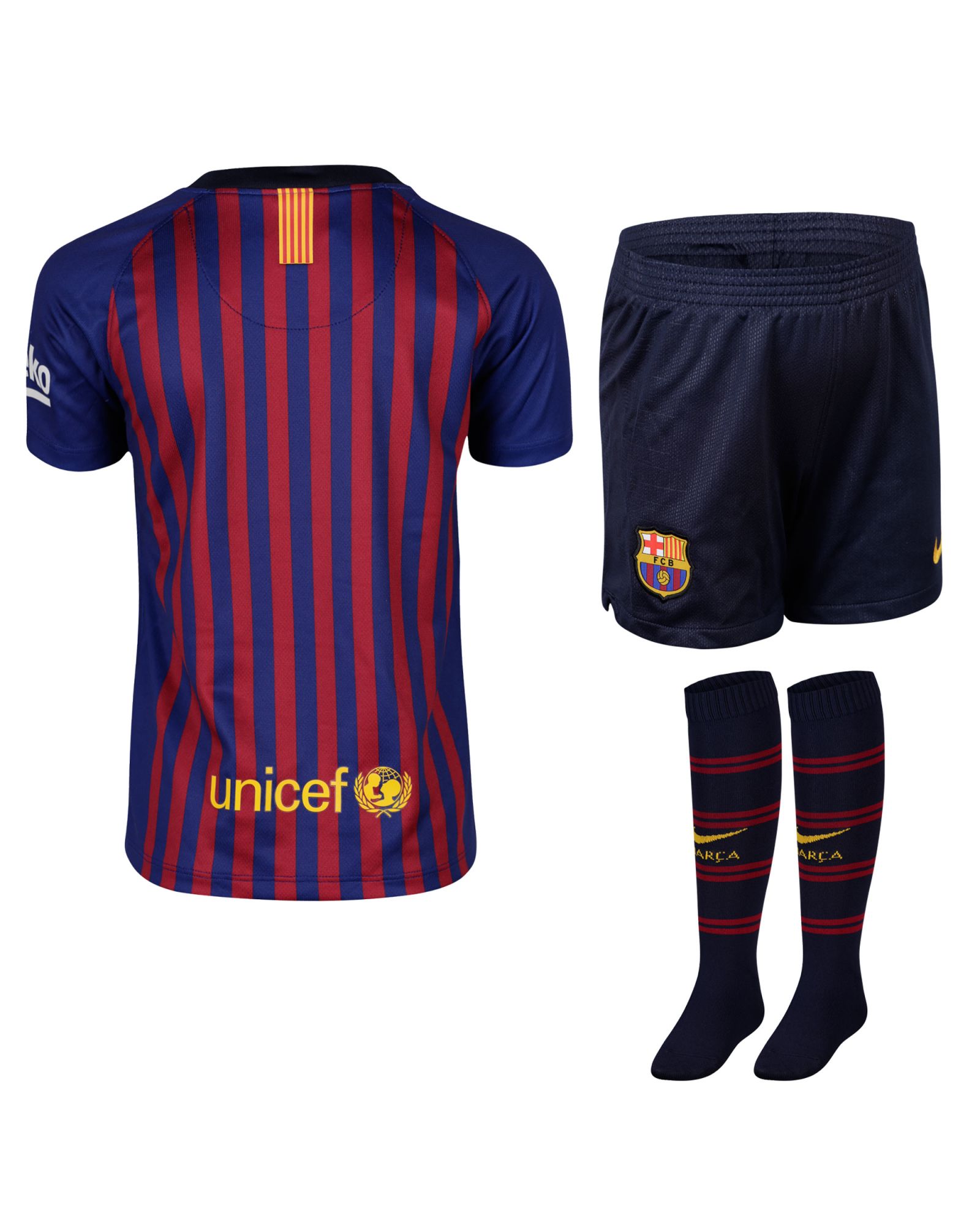 Conjunto 1ª FC Barcelona 2018/2019 Infantil - Fútbol Factory