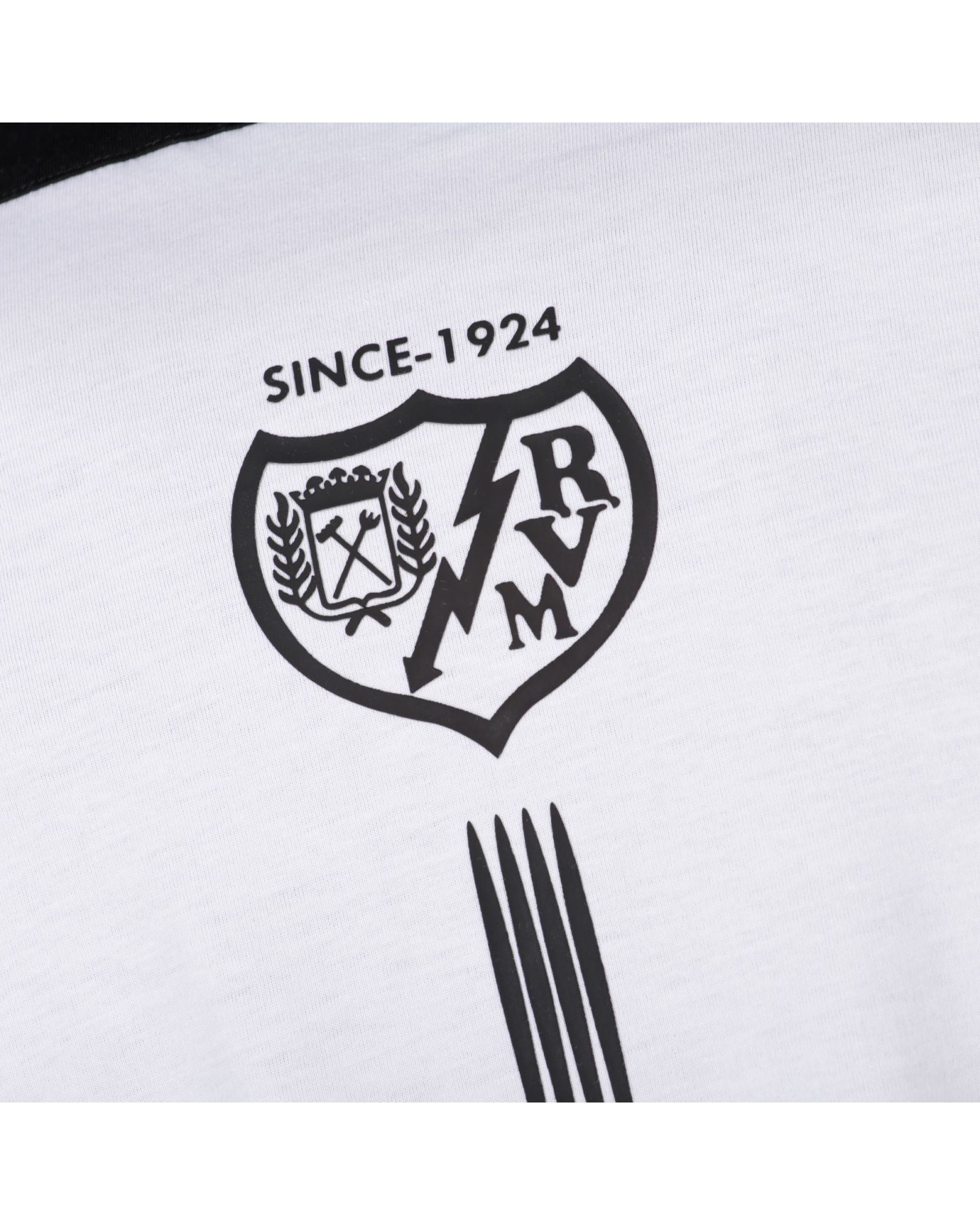 Polo de Paseo Rayo Vallecano Blanco 2017/2018 Negro - Fútbol Factory