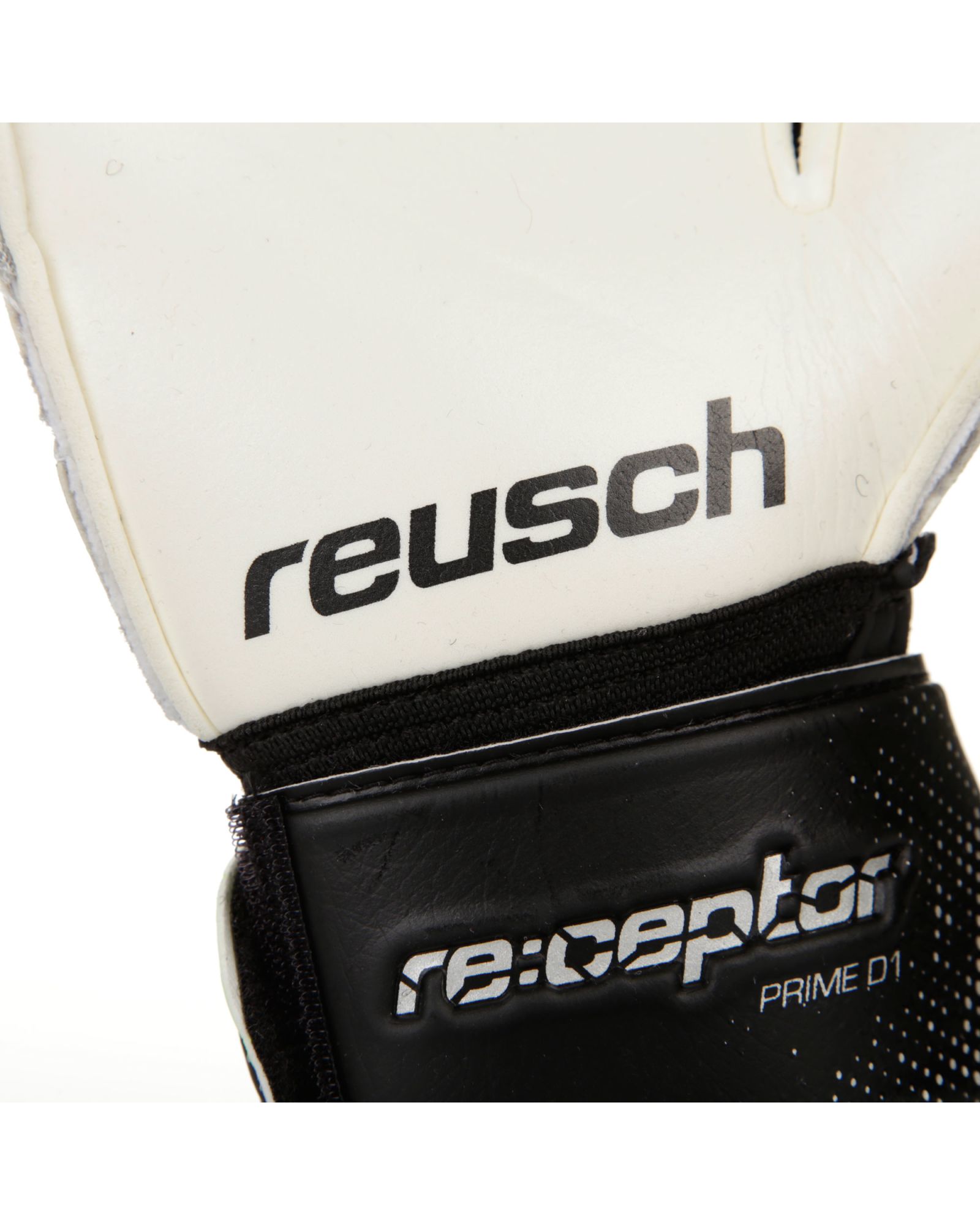 Guantes Receptor Prime D1 Negro Blanco - Fútbol Factory