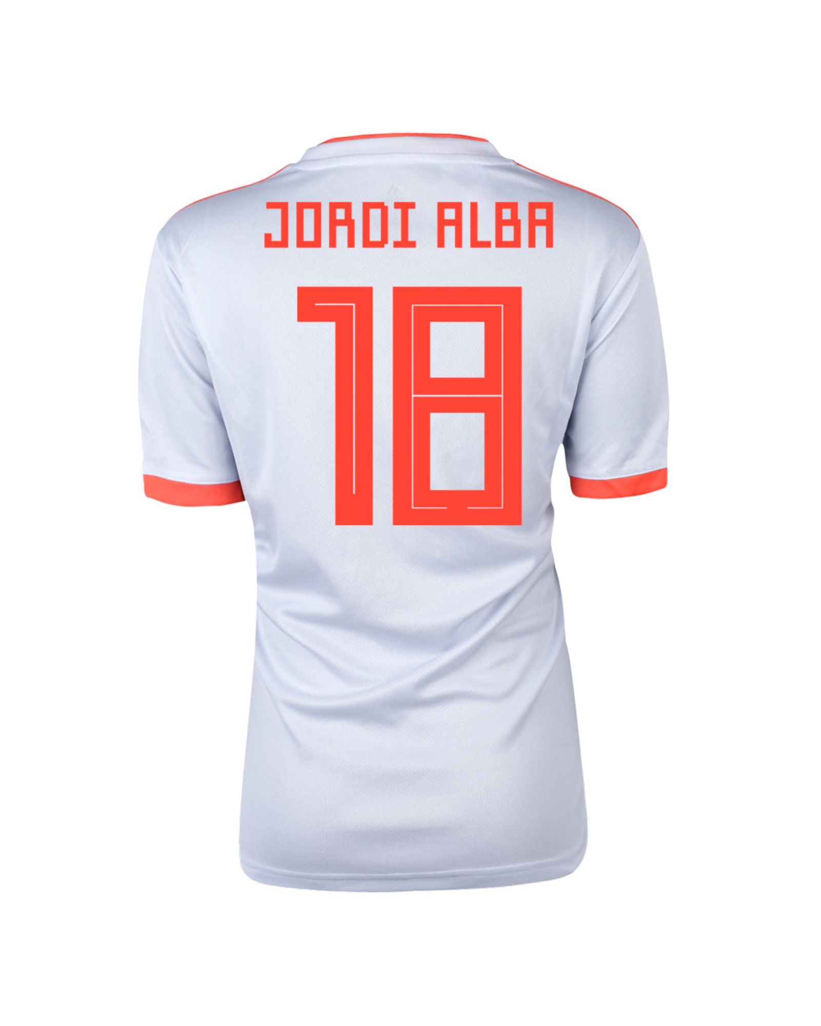 Camiseta 2ª España Mundial 2018 Jordi Alba Junior Azul - Fútbol Factory